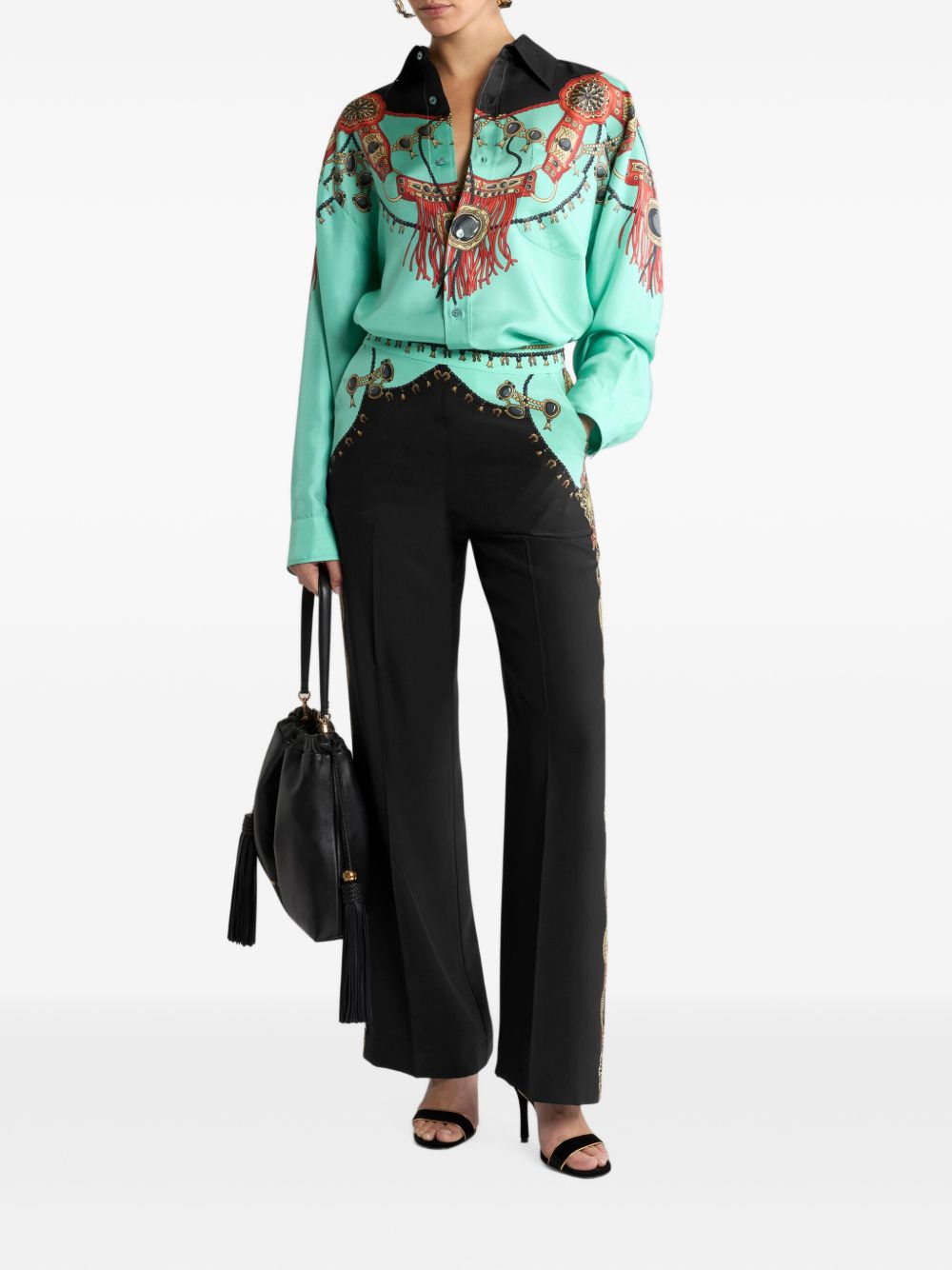 Etro Shirts LIGHT BLUE – 100% Silk - view 5