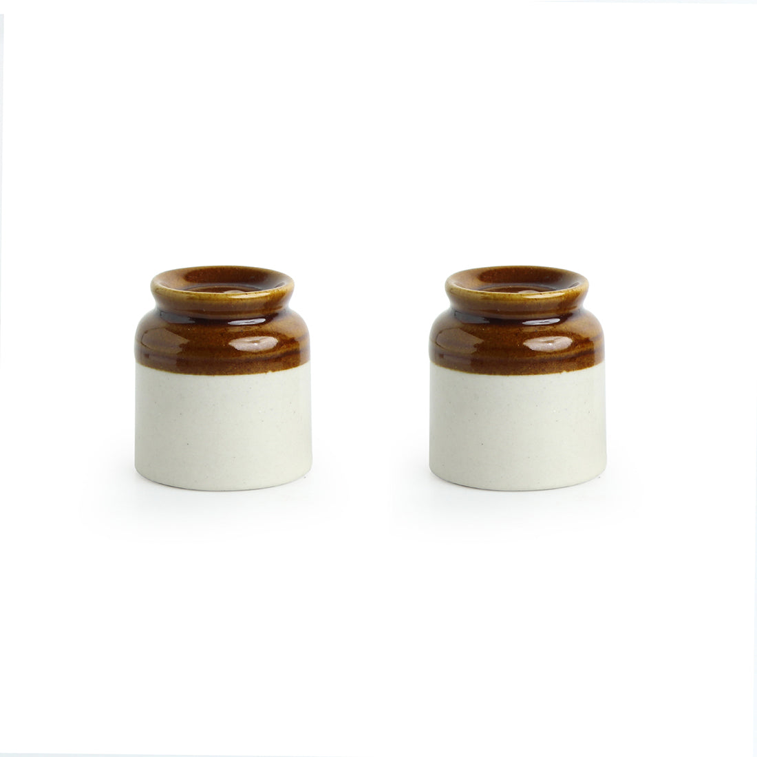 EXCLUSIVELANE 'Desert Owl-Jar Pack' Handglazed Salt & Pepper Shaker Set With Toothpick Holder & Tray - view 5