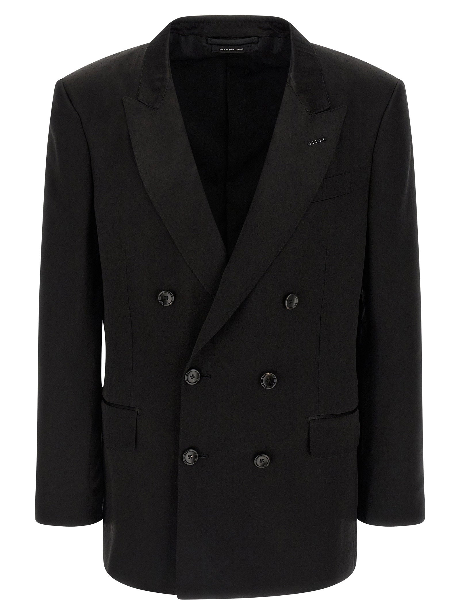 Tom Ford Tone-on-tone Polka Dot Blazer – 63% viscose, 37% silk
