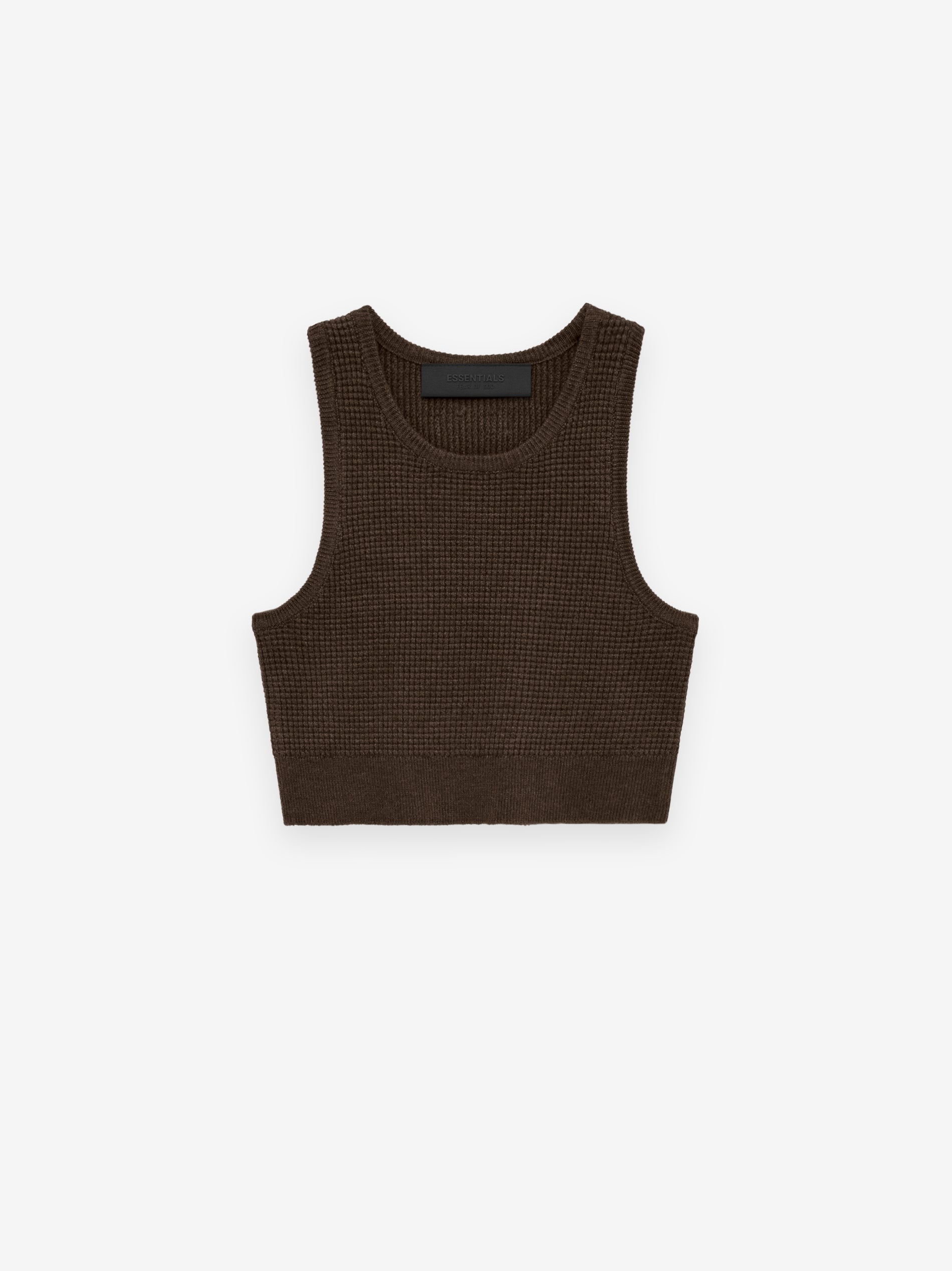 ESSENTIALS Women's Waffle Sport Tank – Brown - view 2