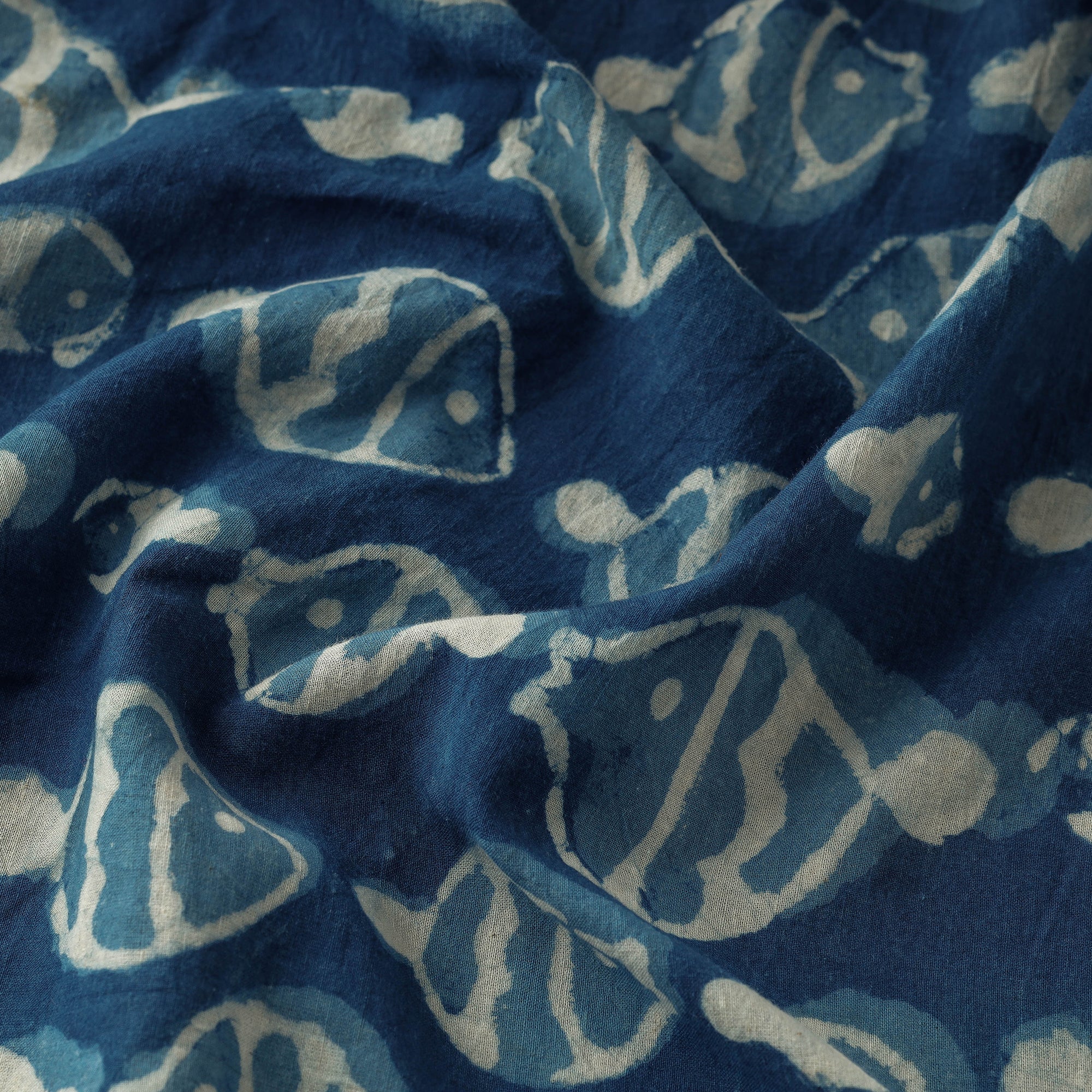 BINDAAS UNLIMITED Blue - Bindaas Block Printed Natural Dyed Cotton Fabric - view 2
