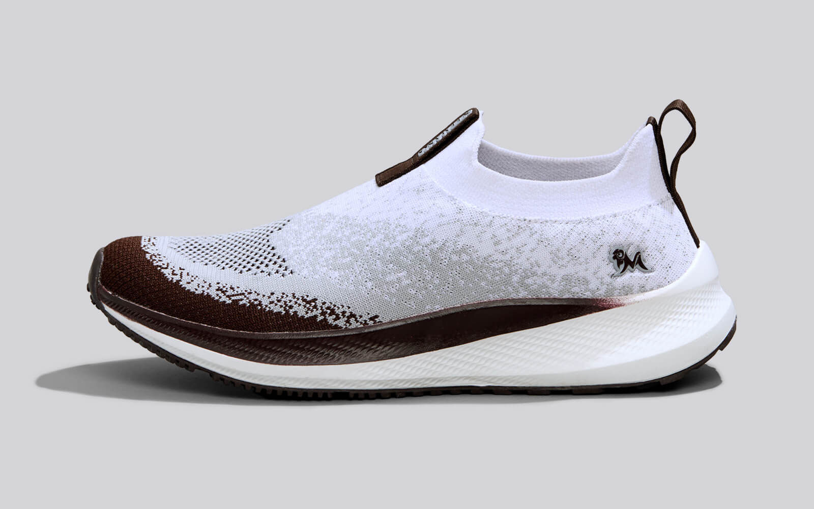 Neeman's Blend Knit Slip Ons : Ivory-Brown