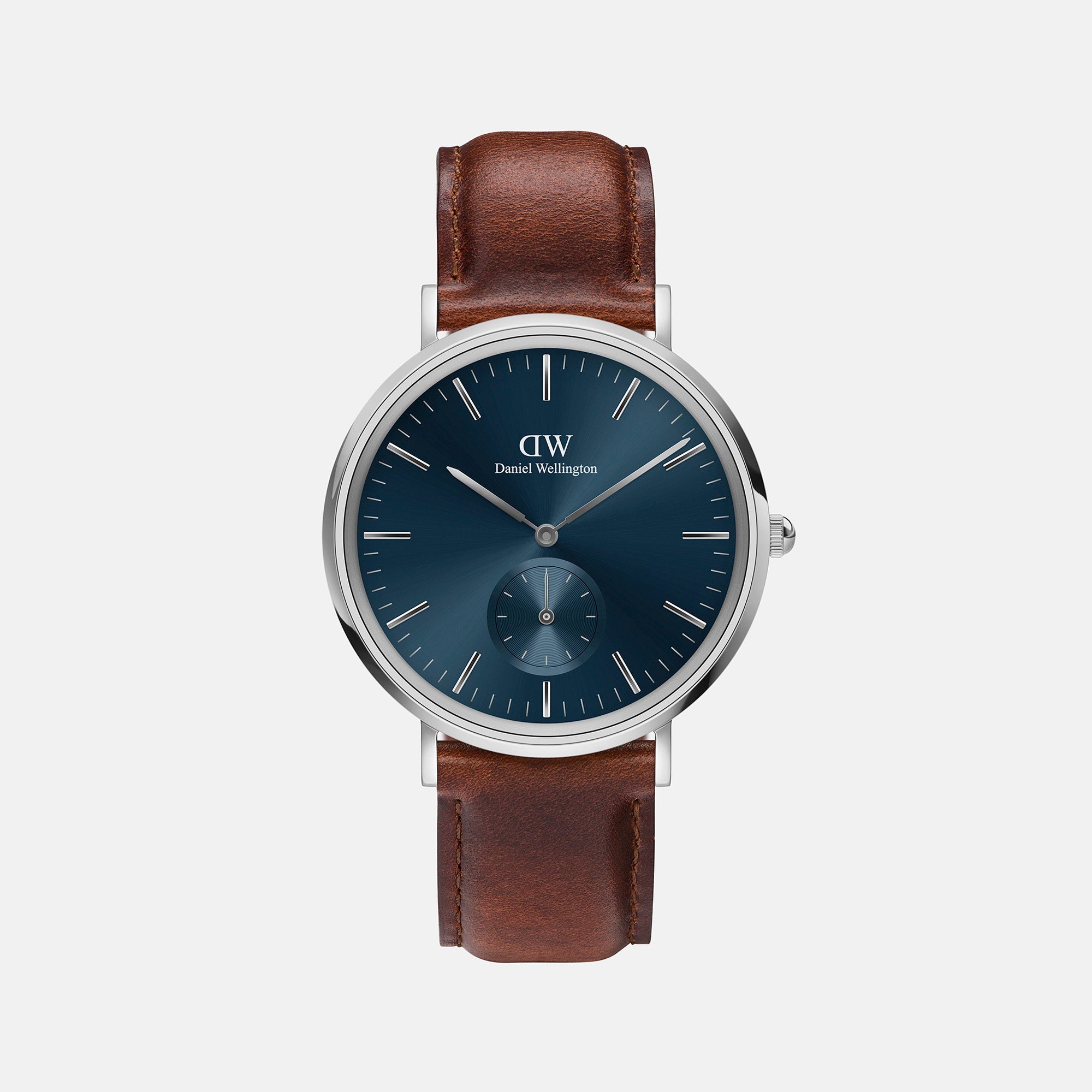 Daniel Wellington Classic Men Quartz Blue Dial Analog Leather Watch DW00100709K
