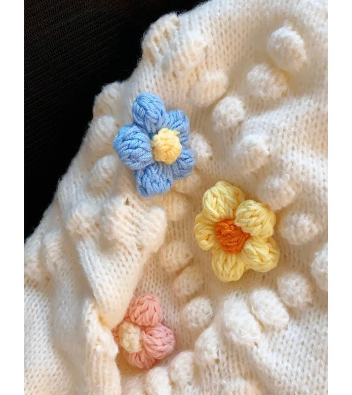 Alamode By Akanksha Lisido Statement Woolen Sweater with Flower Detail - view 6