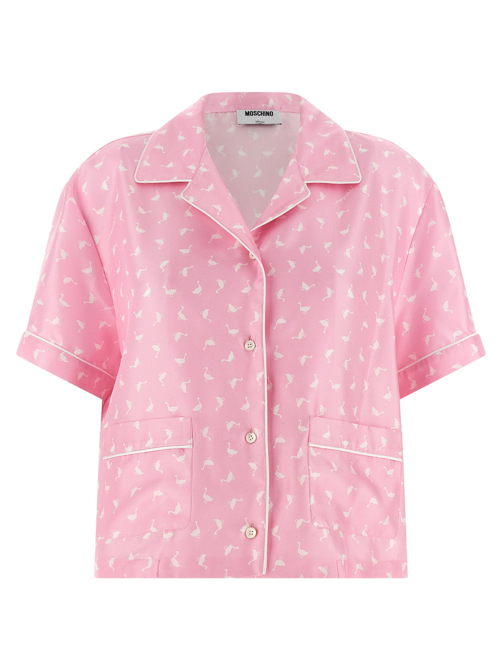 Moschino Goose Shirt – 100% silk