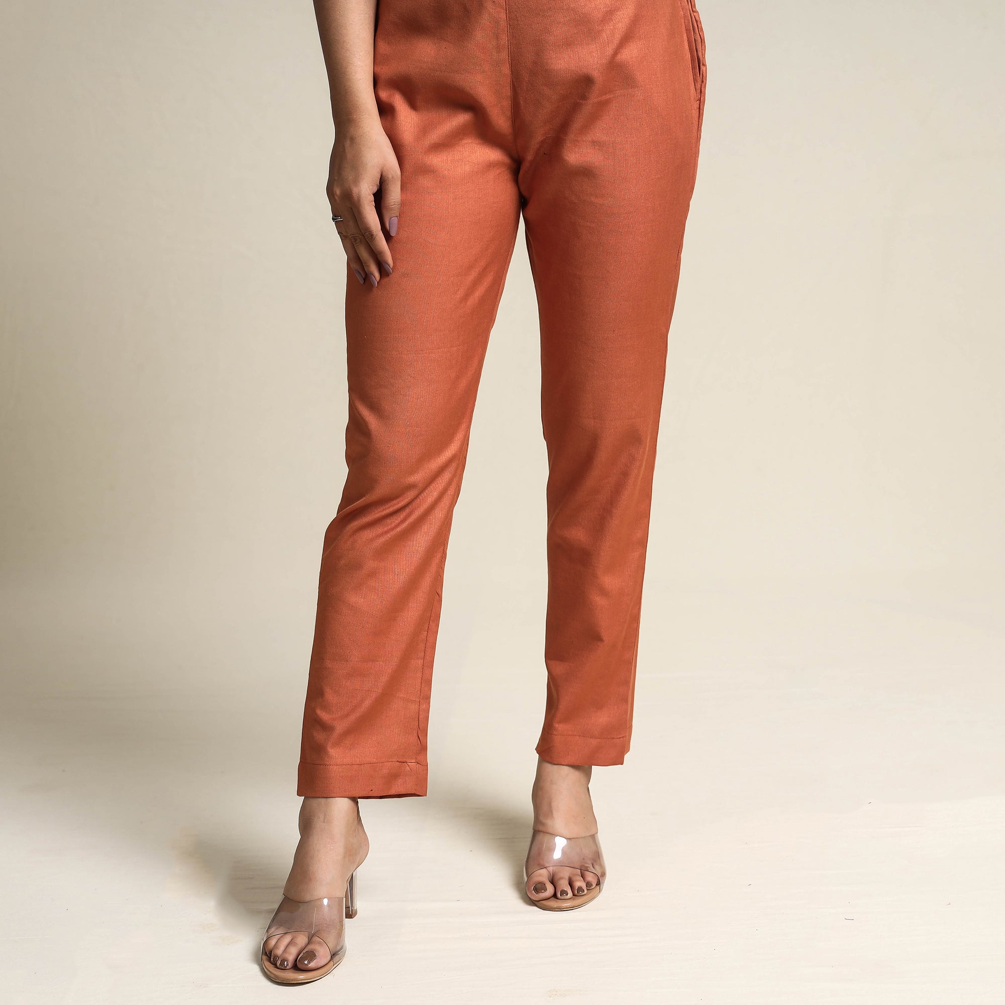 ITOKRI CASUALS Brown - Plain Linen Cotton Co-Ord Set - view 6