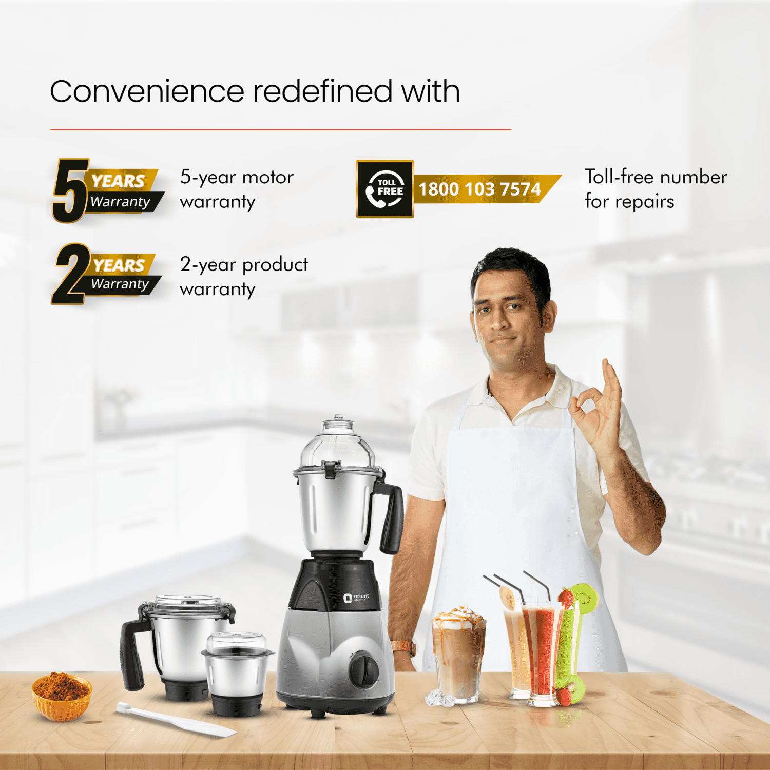 orientelectric Chef Special 3 JAR Mixer Grinder - view 5