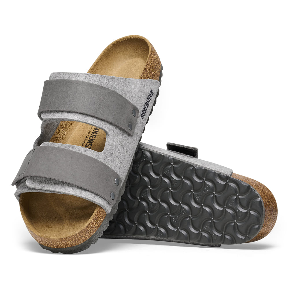 Birkenstock Uji Natural Leather Felt – Gray Gray/Light Gray