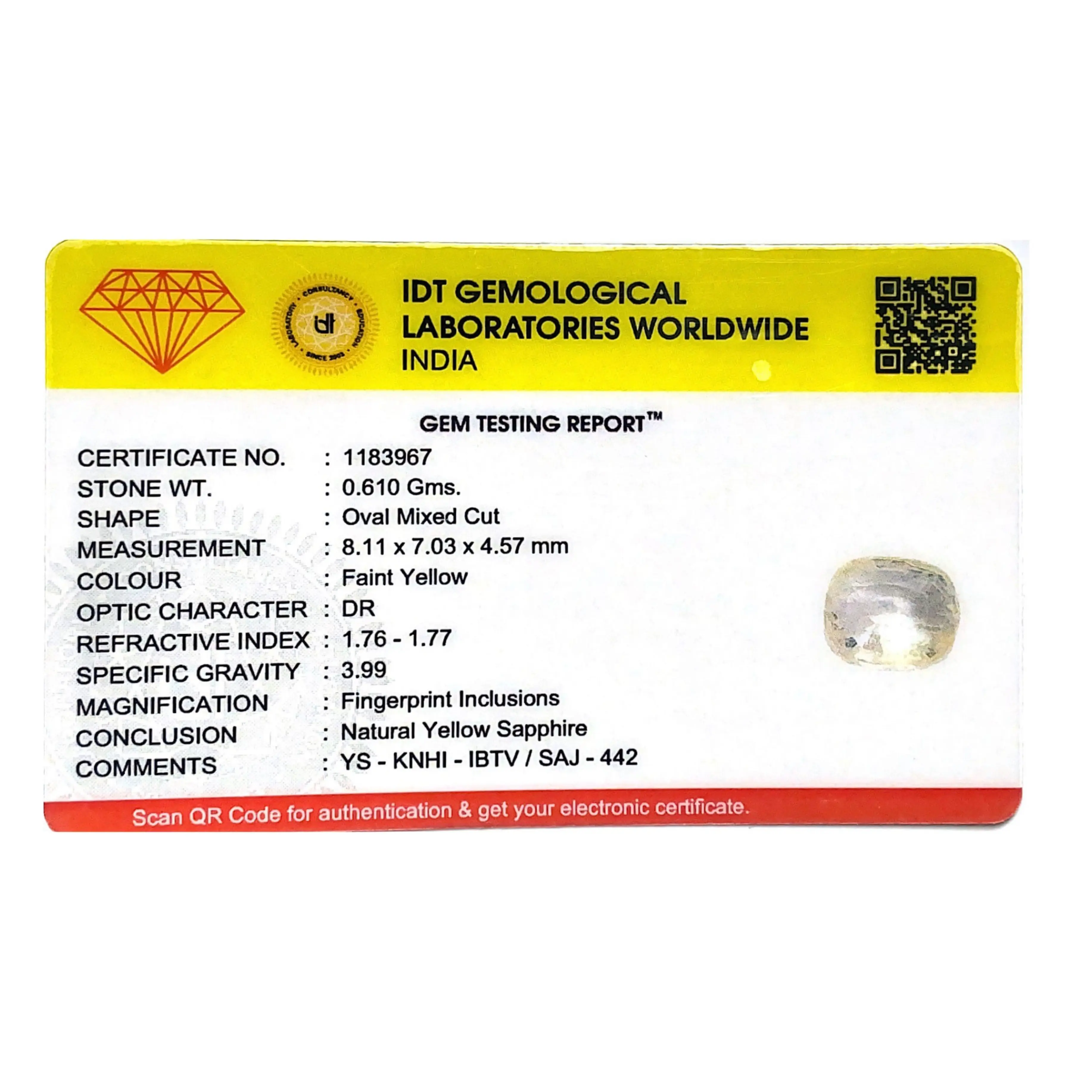 Pramogh Yellow Sapphire - 3.05 Carat - view 4