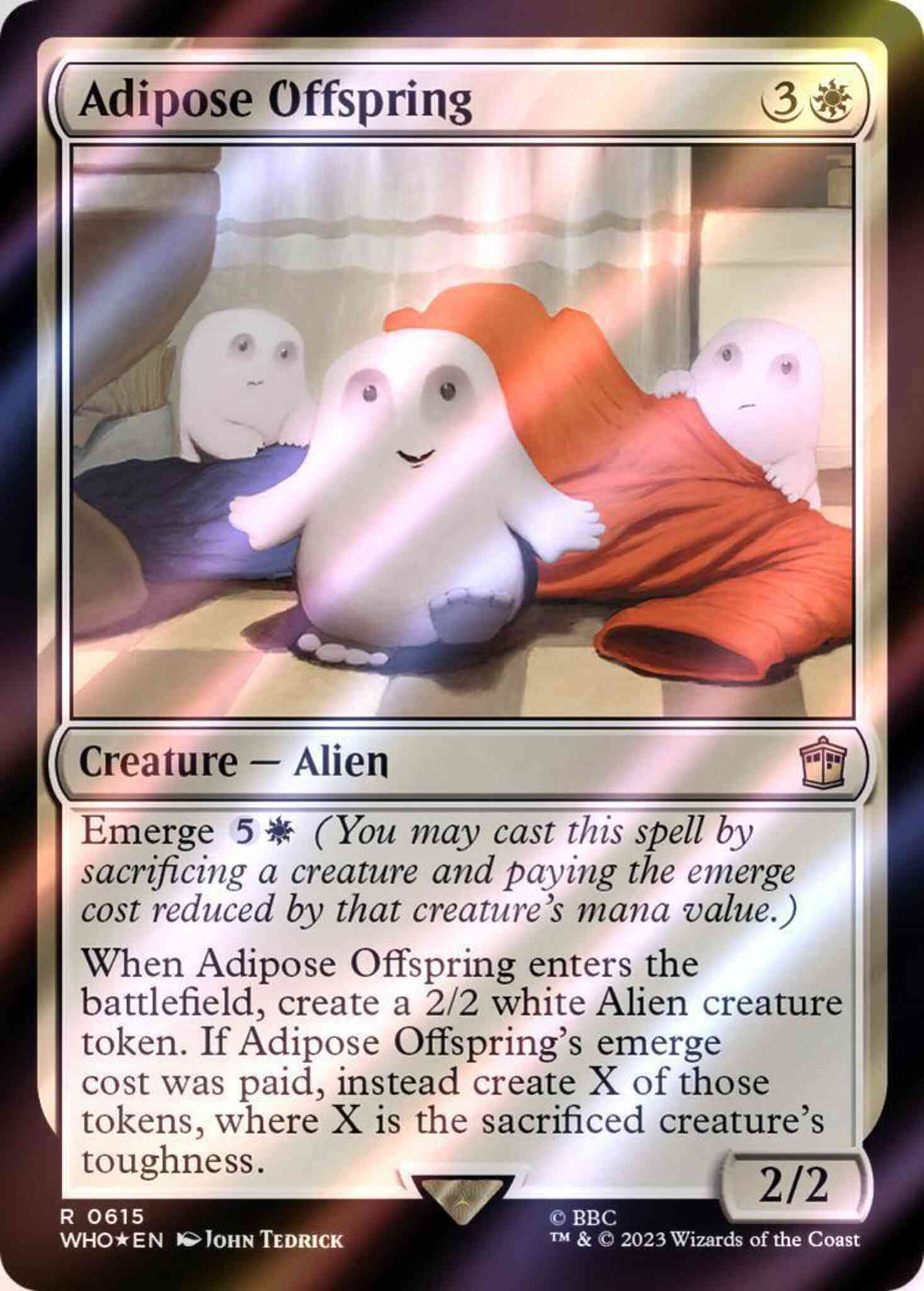 Adipose offspring 615 – Magic Adipose Offspring [615] [Universes Beyond: Doctor Who] [Surge Foil]