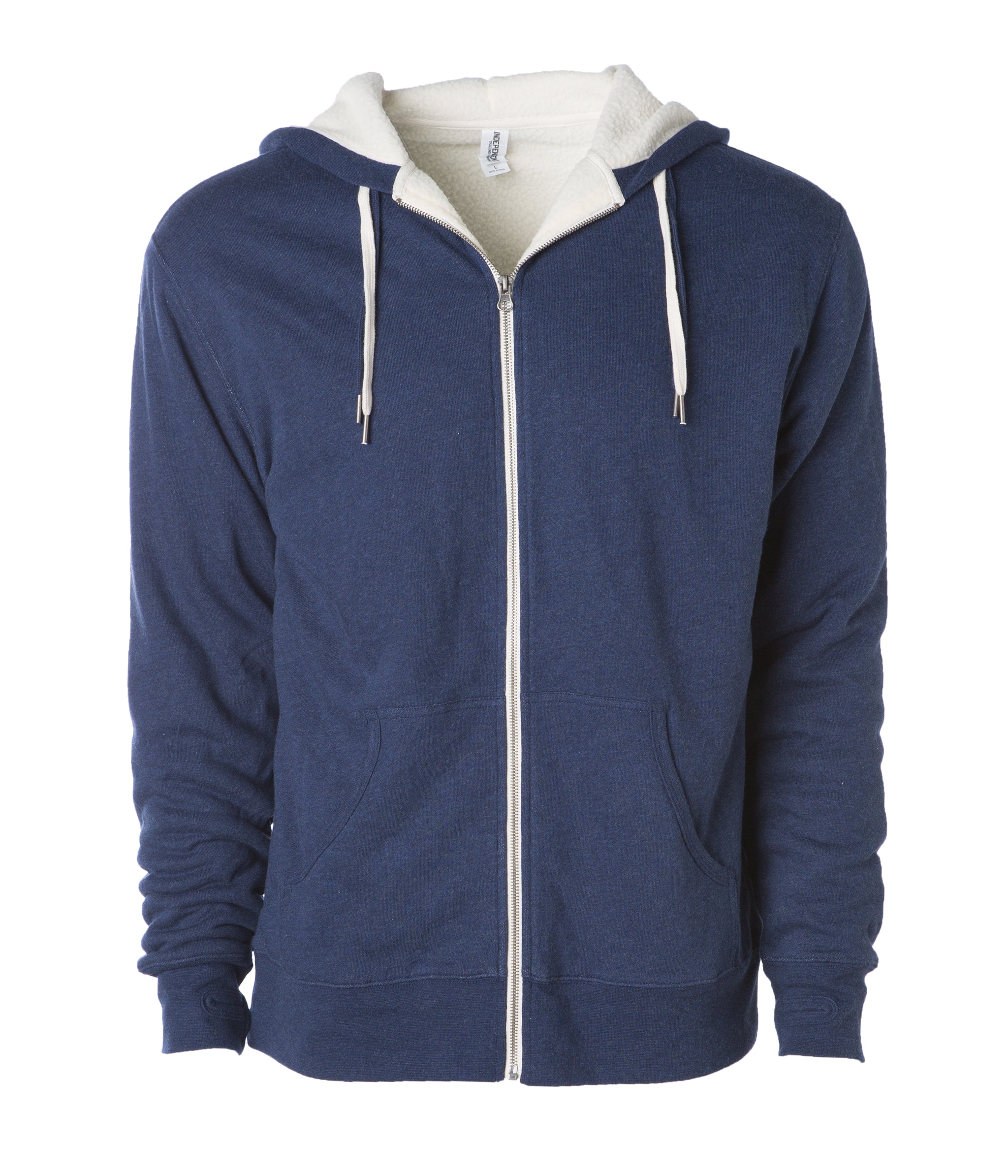 Independent Trading Company Unisex Heavyweight Sherpa Lined Heather Zip Hood