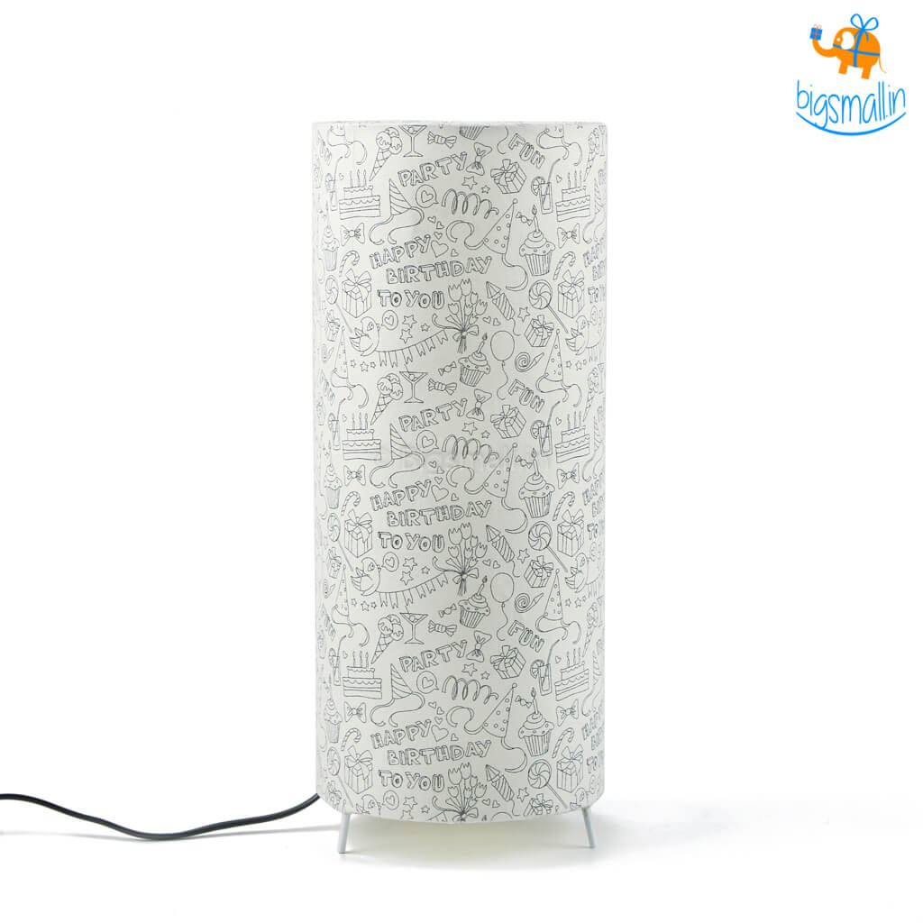 Ascetic Happy Birthday Cylindrical Lamp - view 2