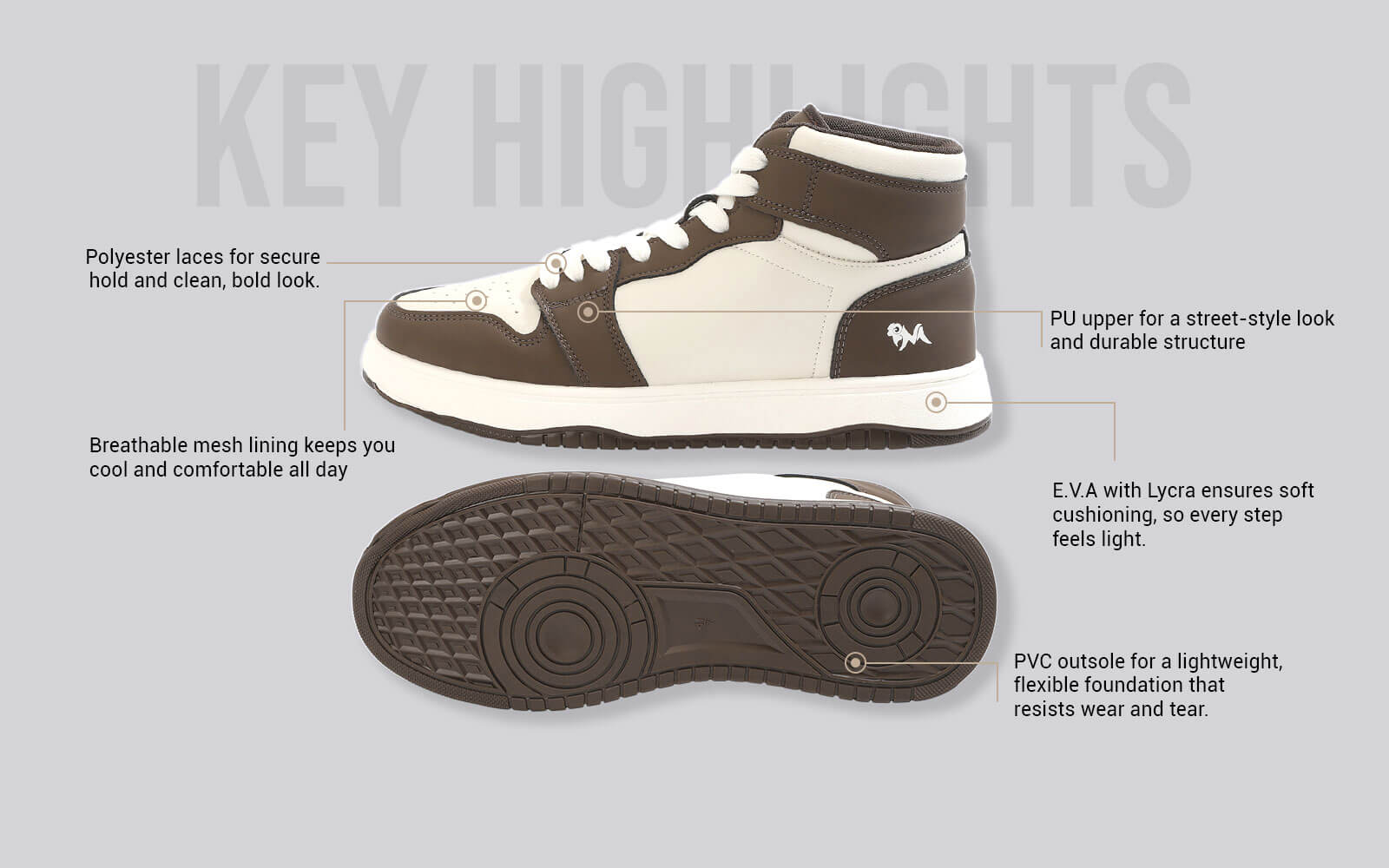 Neeman's Character High Top : Ivory-Brown - view 4