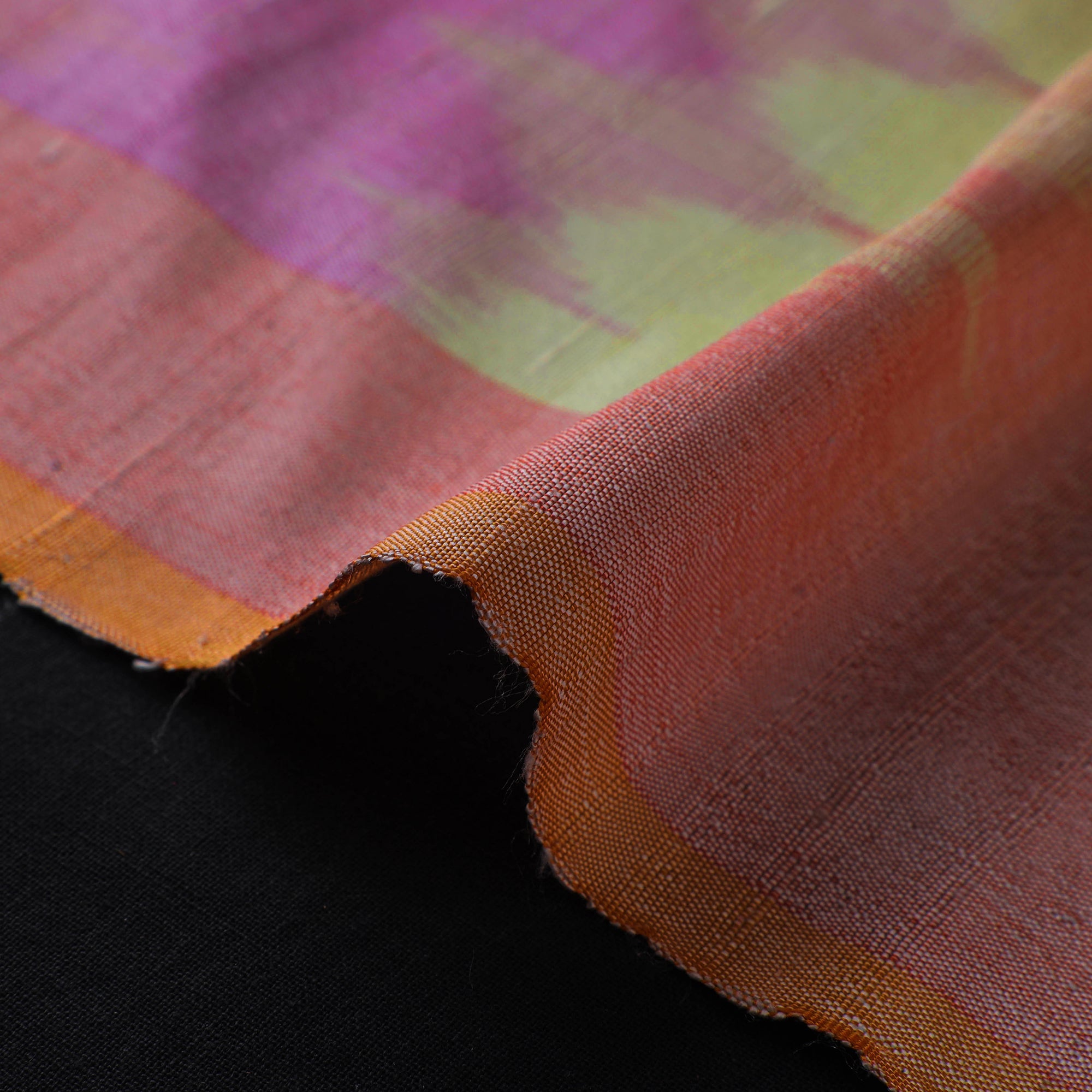 SOUTH KARGHA Multicolor - Pochampally Ikat Weave Handloom Pure Raw Silk Fabric 22 - view 4