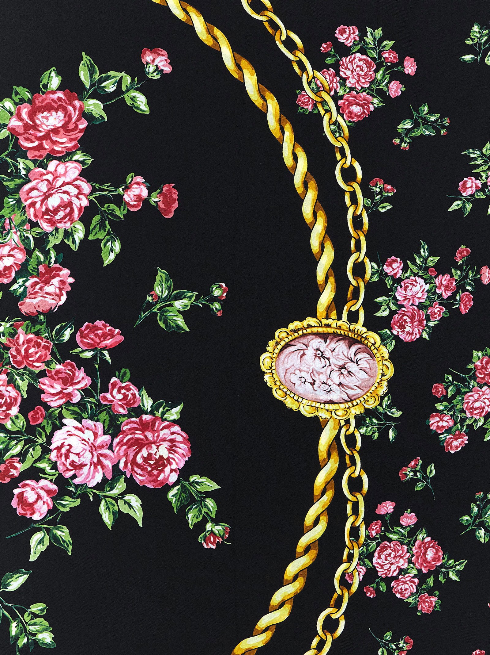 Dolce & Gabbana Mazzolini Di Rose Scarf – 100% silk - view 3