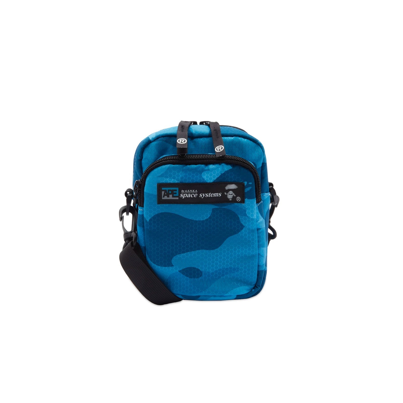 Sneaker Cafe Mumbai Bape Honeycomb Camo Mini Shoulder Bag Blue