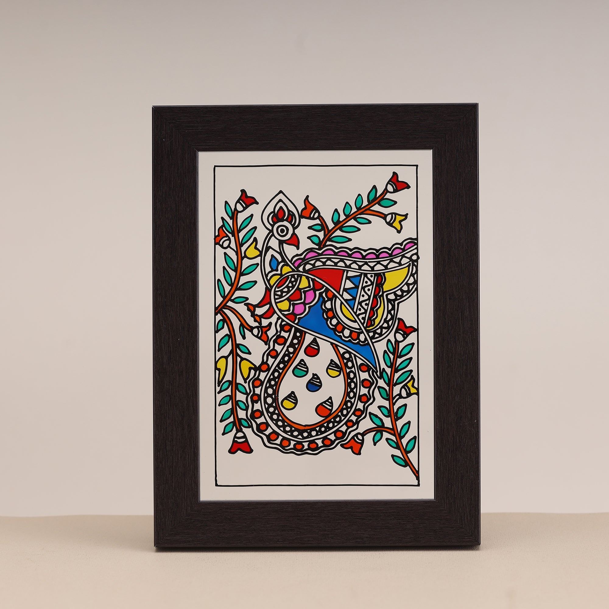 INDIHANDS Anshuk- The Madhubani Art Wall Art Frame