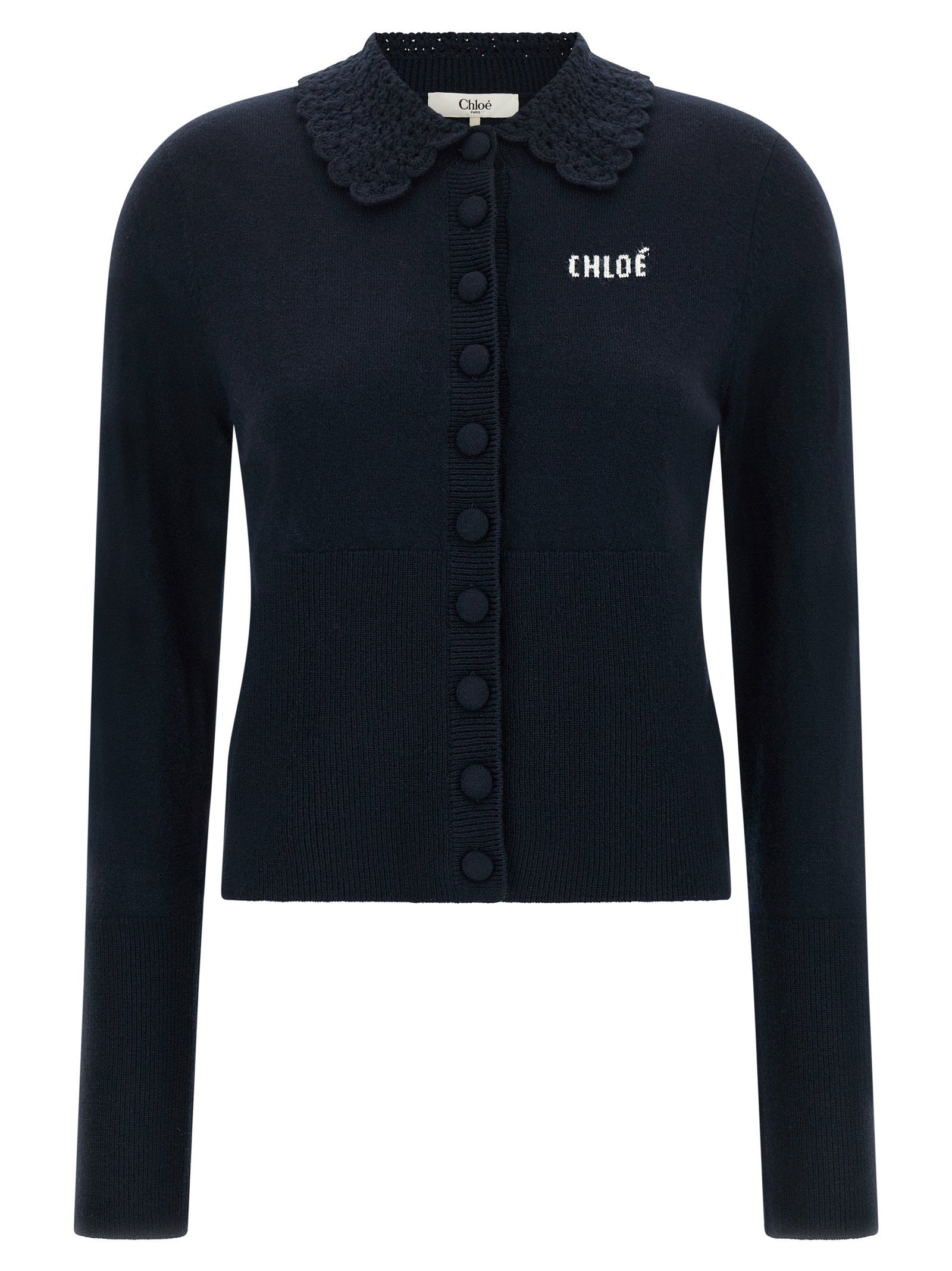 Chloé Collared Cardigan – 100% wool