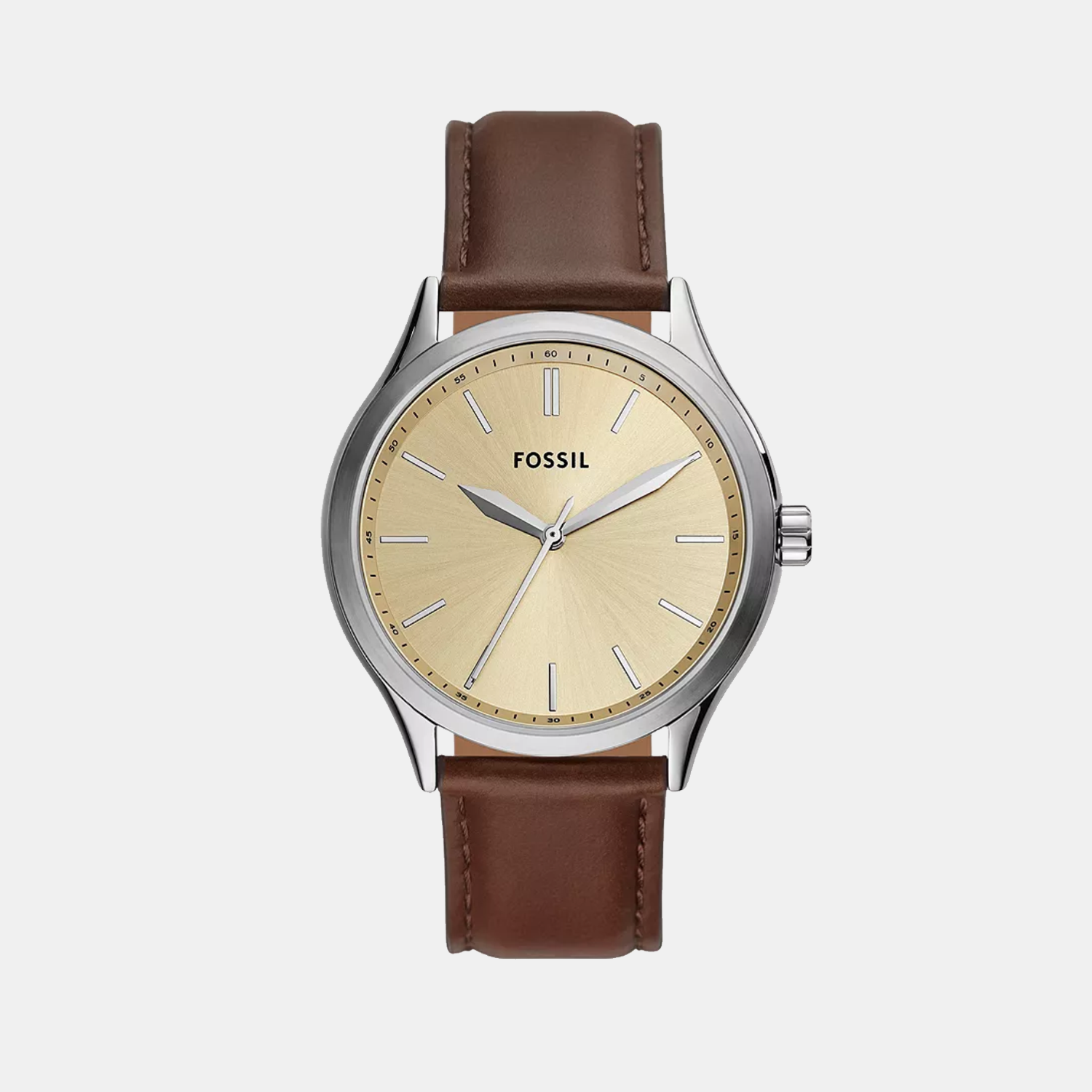 Fossil Fenmore Men Quartz Cream Dial Analog Leather Watch BQ2865