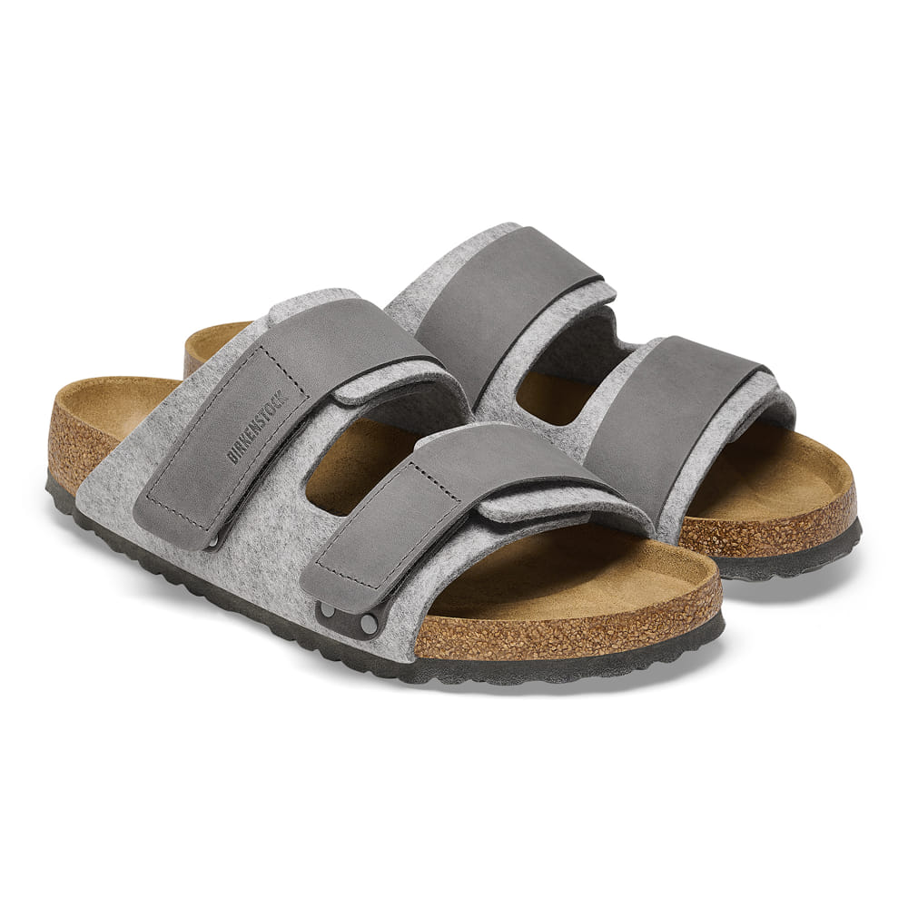 Birkenstock Uji Natural Leather Felt – Gray Gray/Light Gray - view 2