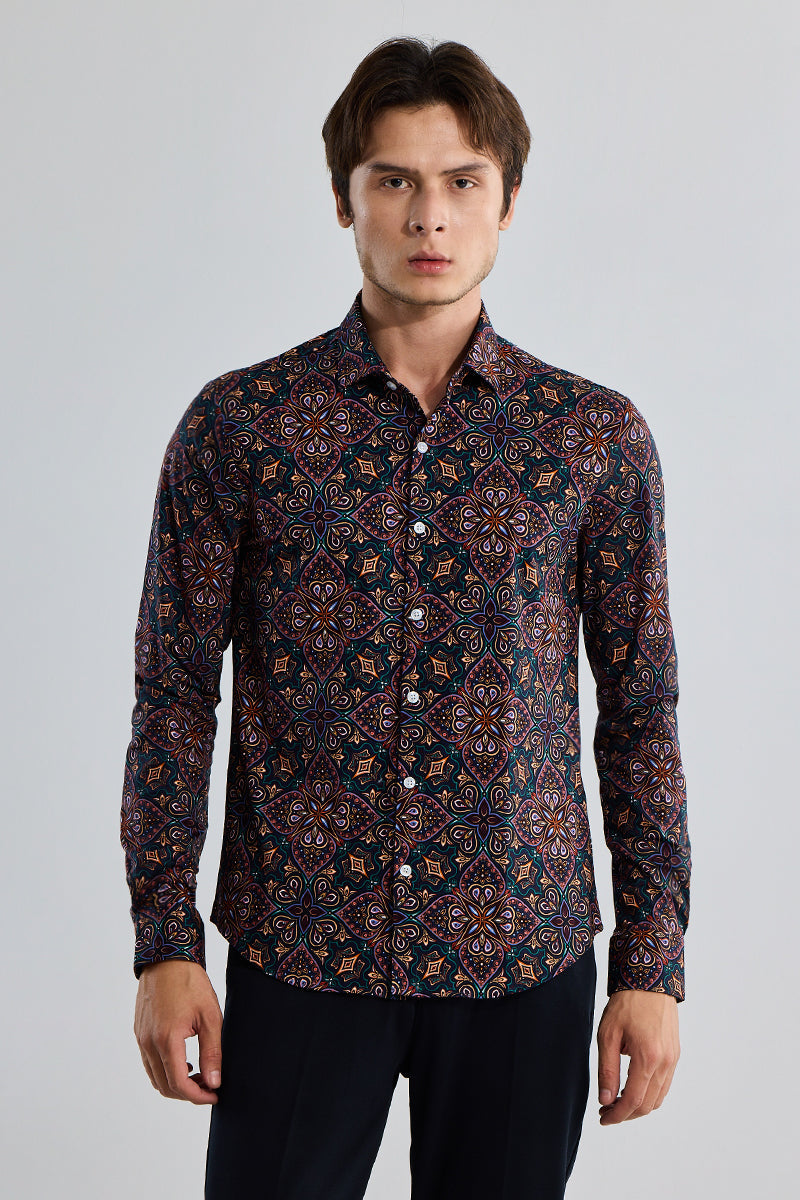 SNITCH EasyFlex Petal Motif Multicolour Shirt - view 5