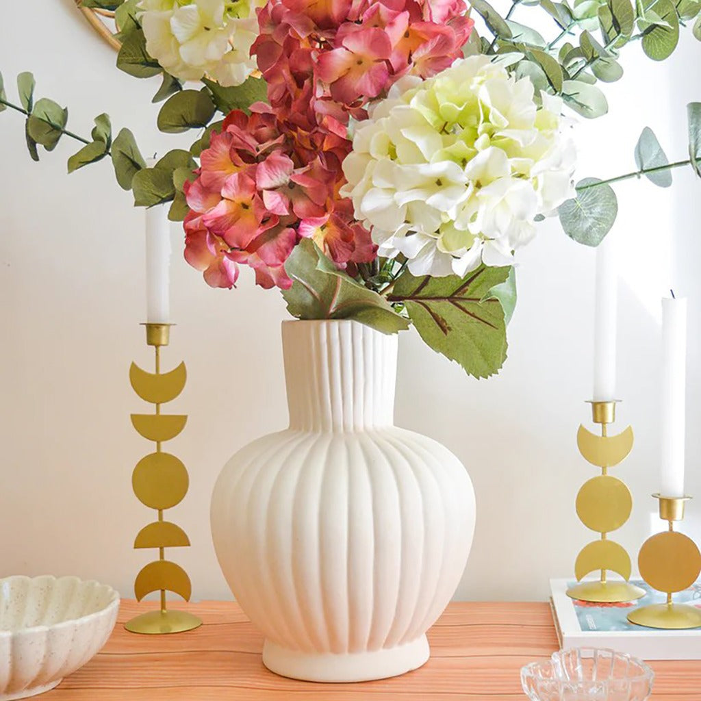 Hollyhock Victorian Ceramic Vase - view 12
