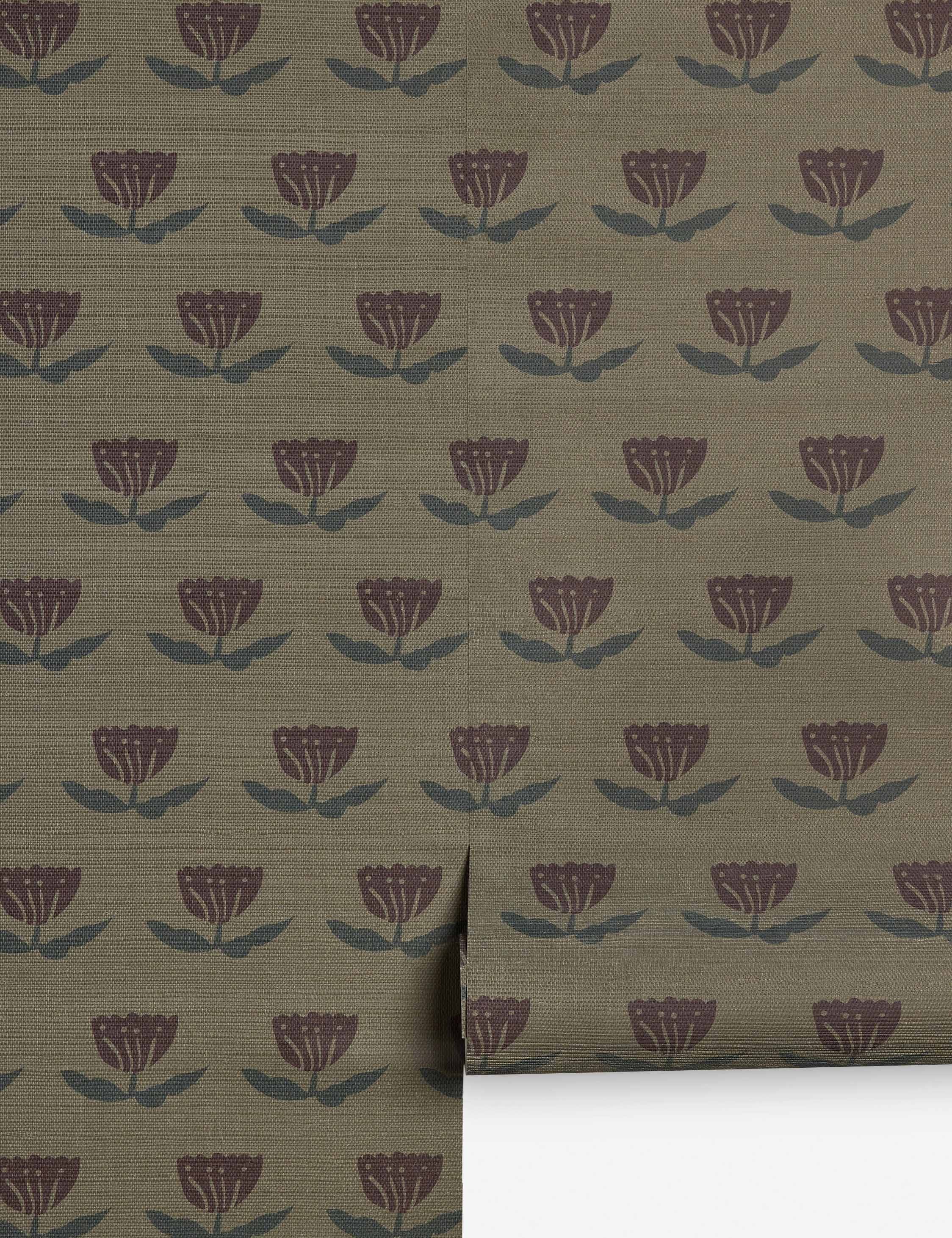 Lulu and Georgia Janna Grasscloth Wallpaper by Sarah Sherman Samuel - view 2