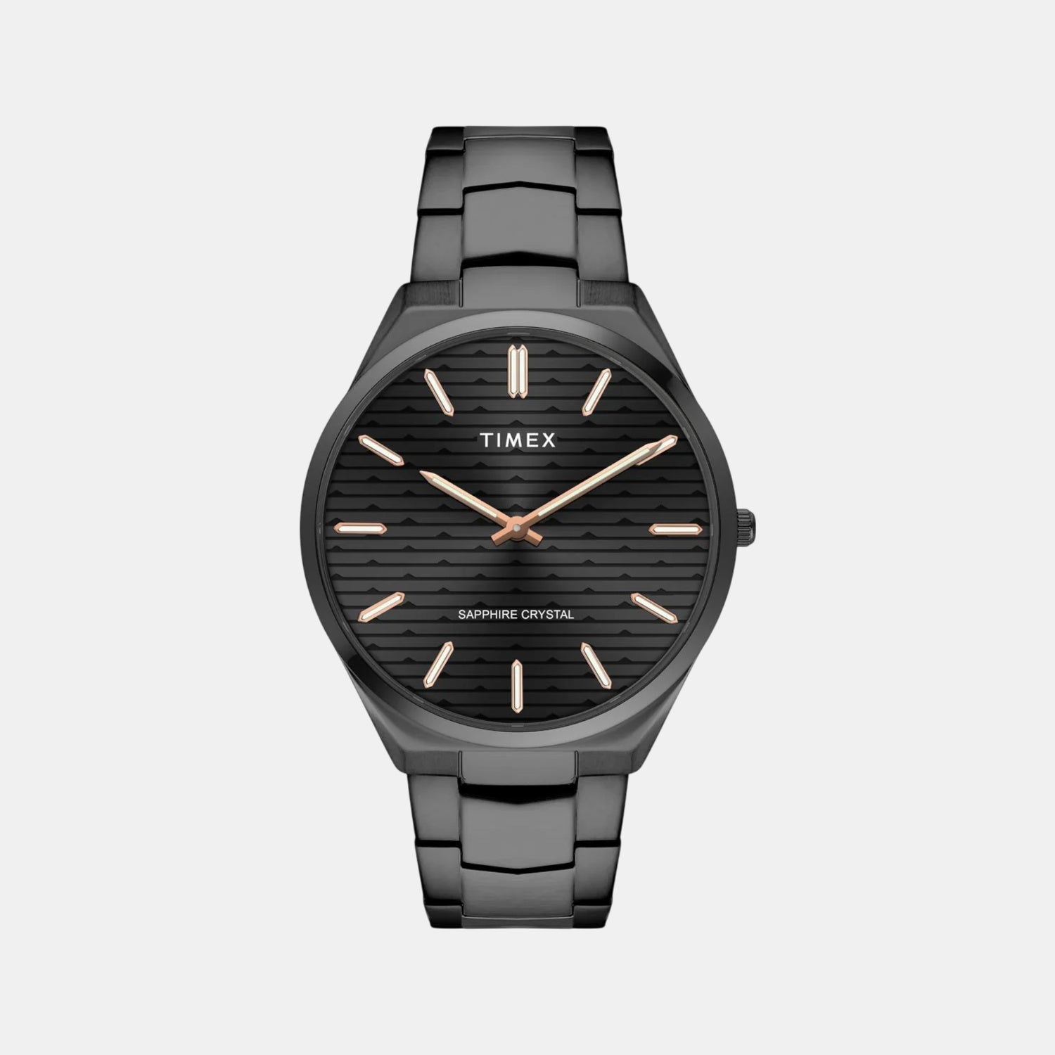 Timex Fashion Men Quartz Black Dial Analog Stainless Steel Watch TWEG25803