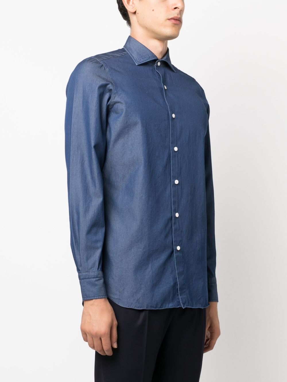 Finamore 1925 Napoli Regular fit denim shirt – Cotton 100% - view 5