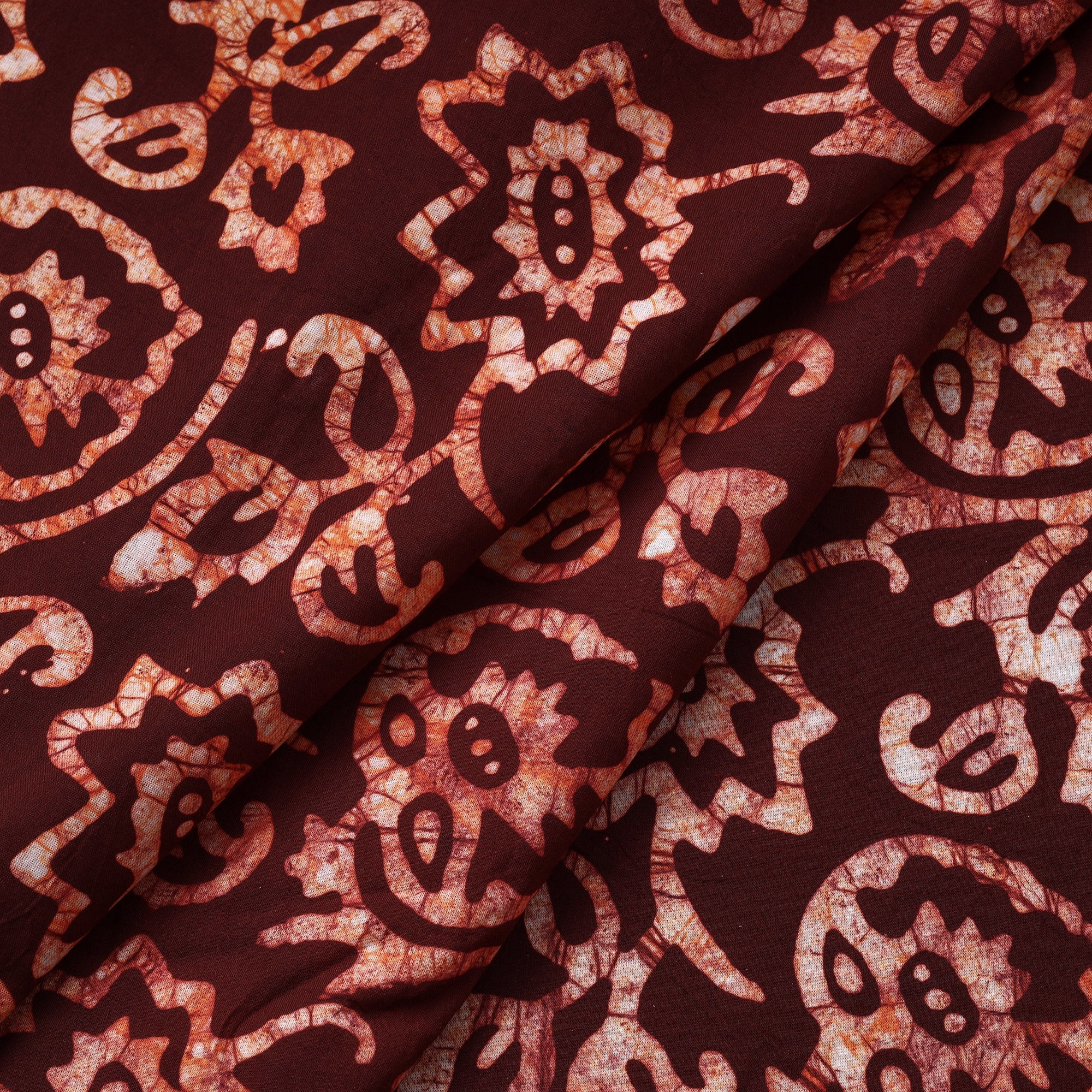 BATIK BY MD. SHARIFF Brown - Hand Printed Cotton Batik Fabric - view 2