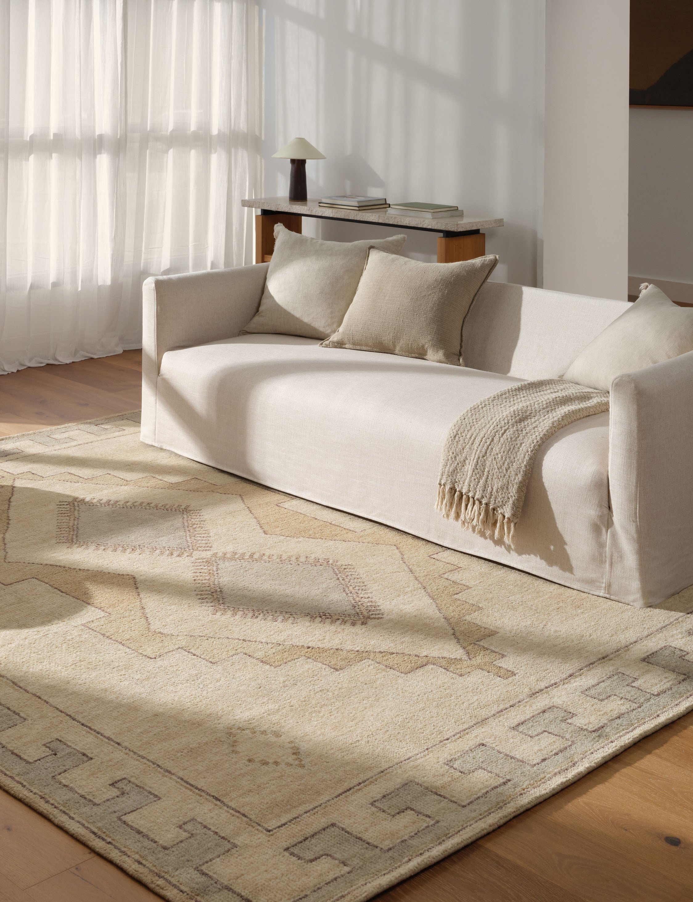 Lulu and Georgia Silo Hand-Knotted Wool Rug – Tan - view 2