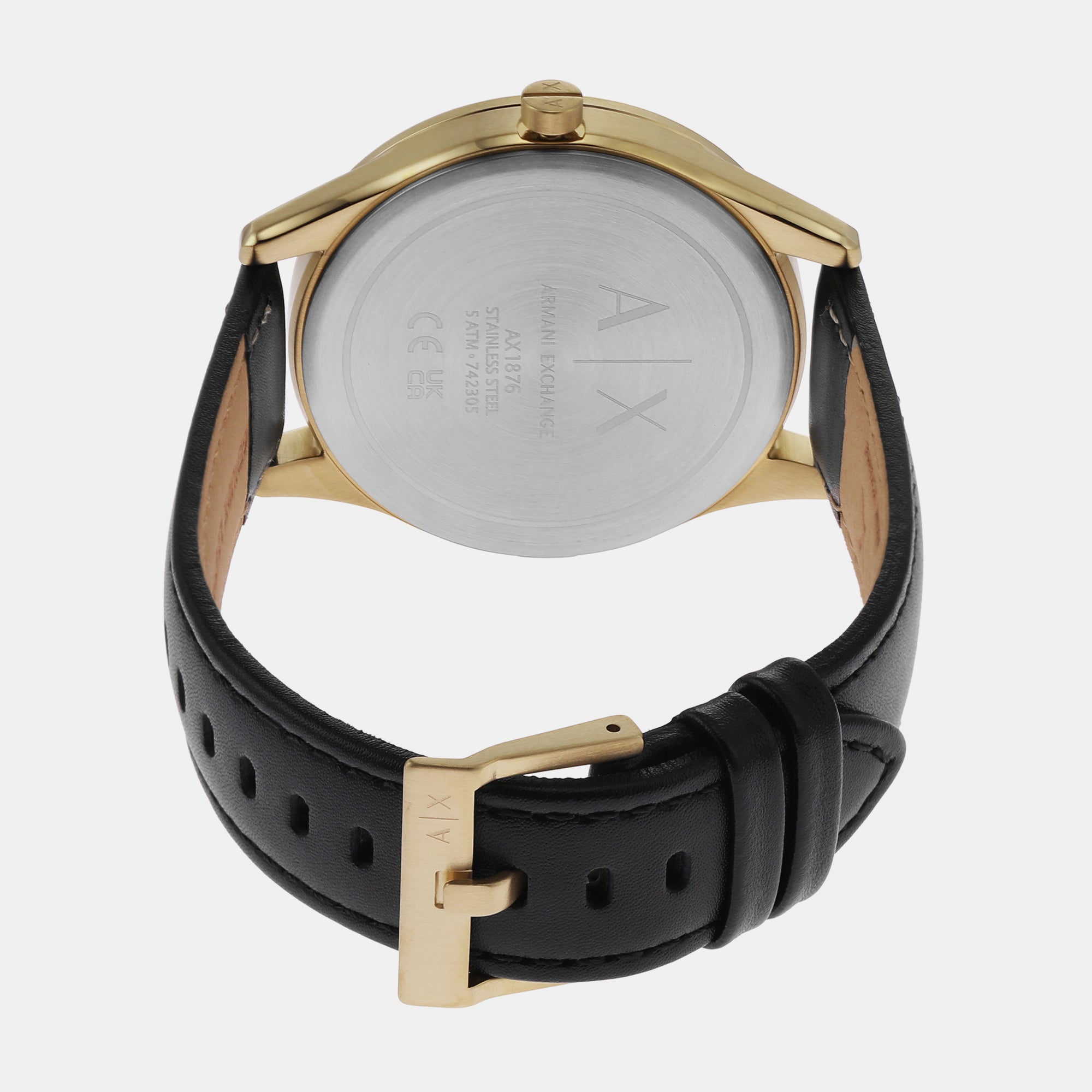 Armani Exchange Dante Men Quartz Black Dial Analog Leather Watch AX1876 - view 5