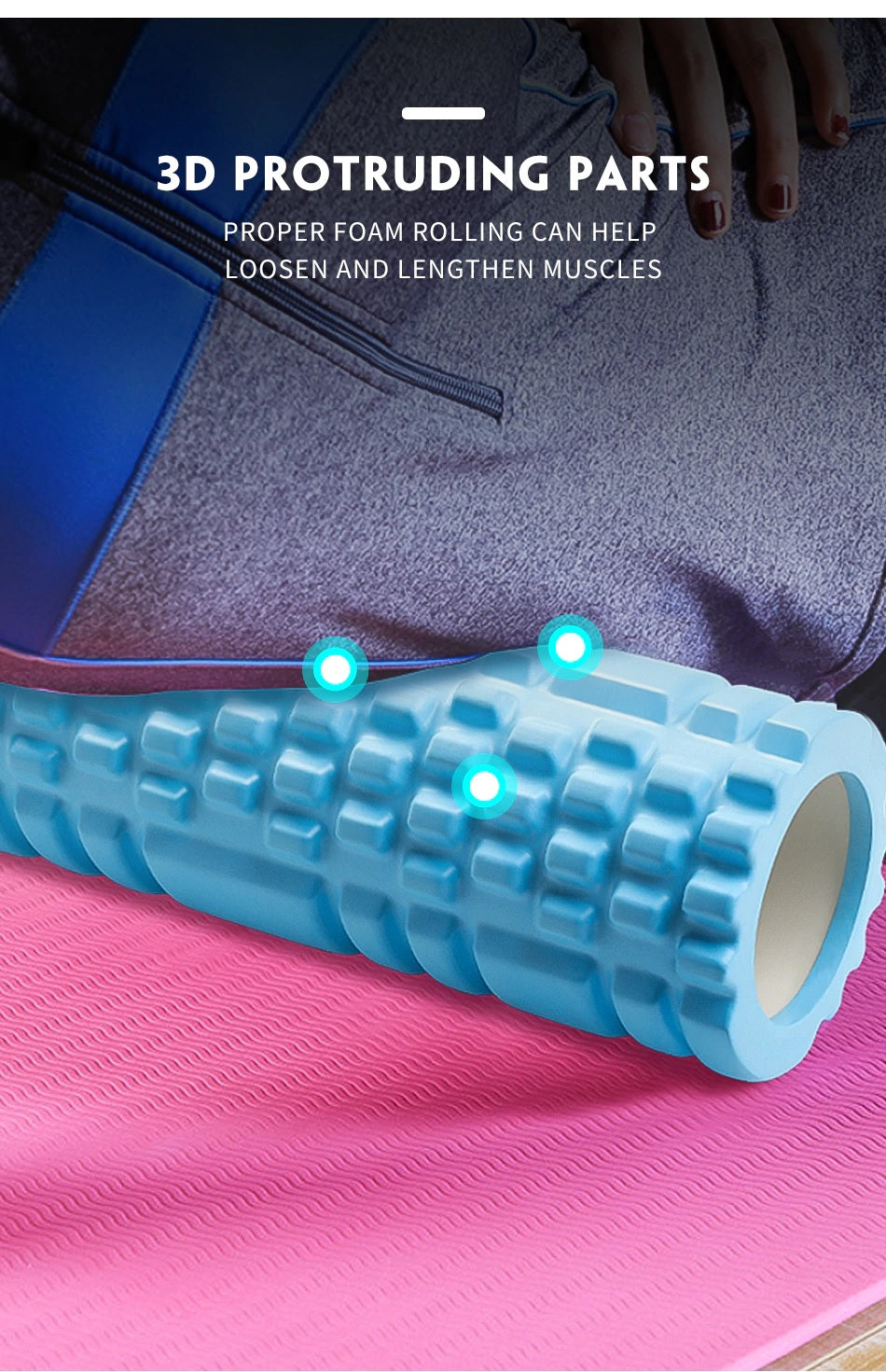 UPYOGA Core Balance Foam Roller For Deep Tissue Muscle Massage, Trigger Point Grid Sports Massager, Fitness Gym Physio