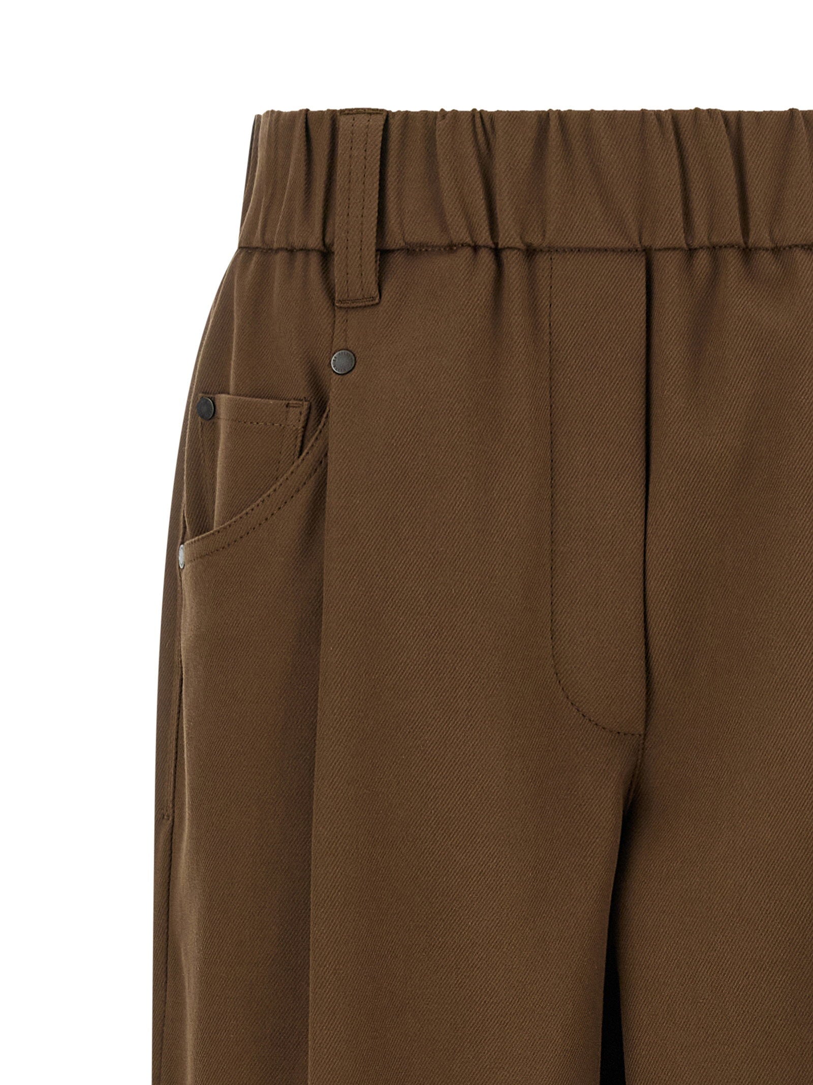 Brunello Cucinelli Baggy Pull-on Pants – 97% cotton, 3% elastane - view 3