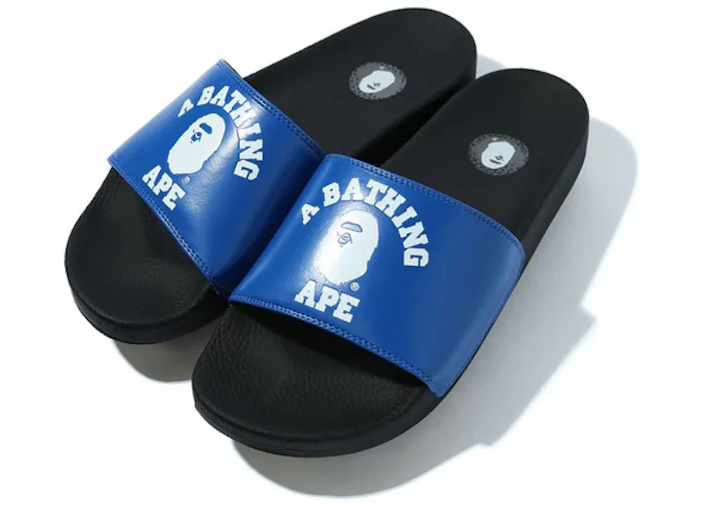 BAPE A Bathing Ape College Slide Sandals Blue (FW22)