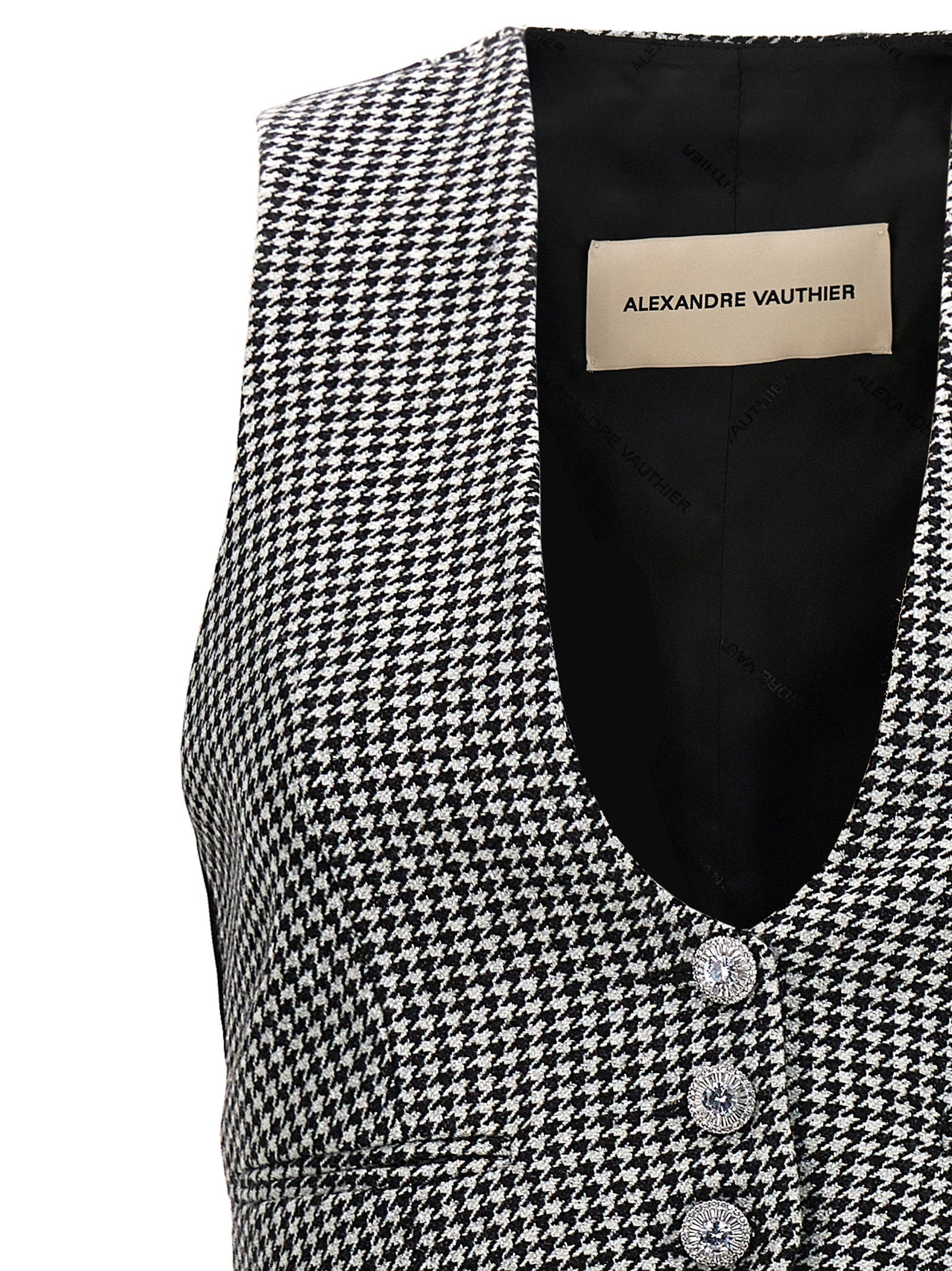 Alexandre Vauthier Houndstooth Waistcoat - view 3