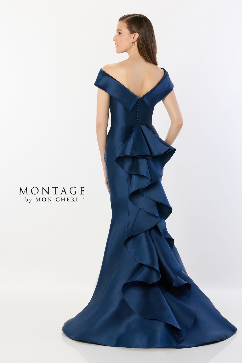 Montage M2237 Long Formal Ruffle Evening Dress - view 2