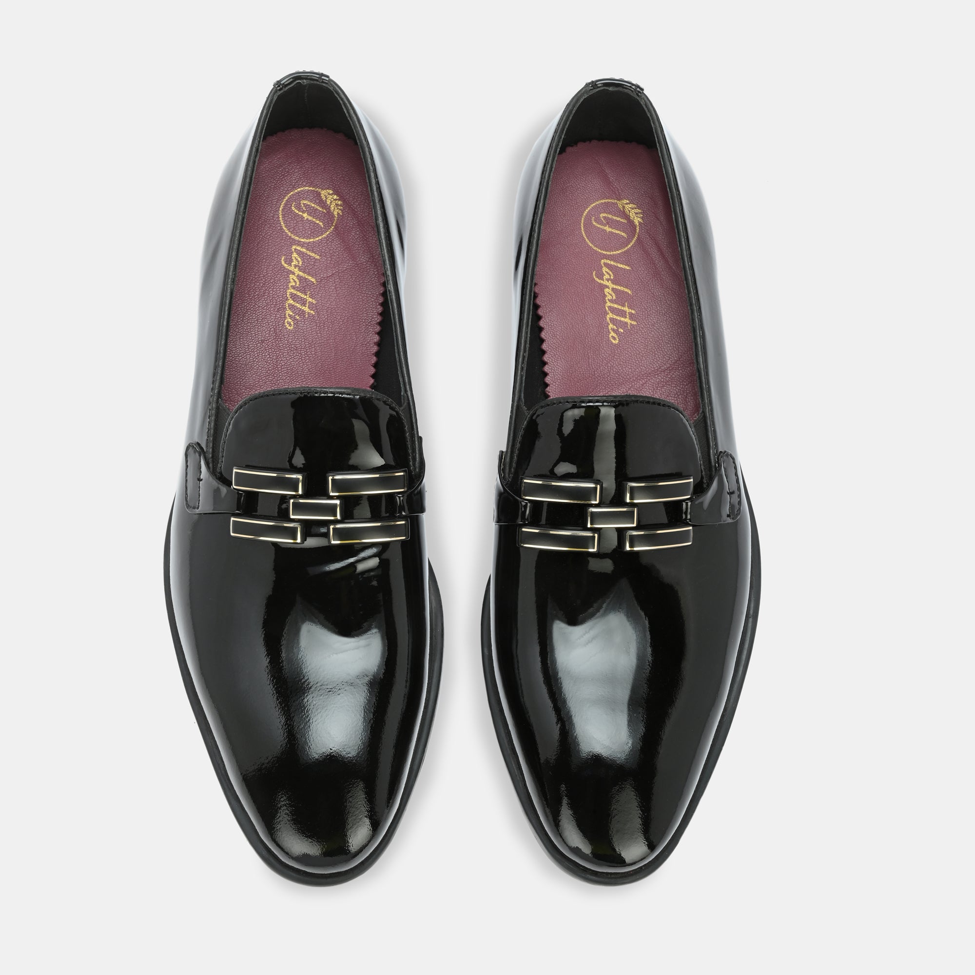 Patent Black Buckled Moccasins by Lafattio - view 6