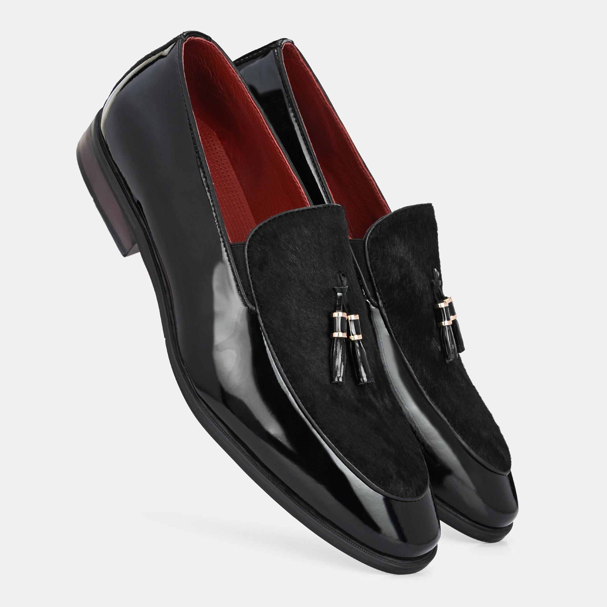Stallion Tassel Loafers by Lafattio – Black - view 3