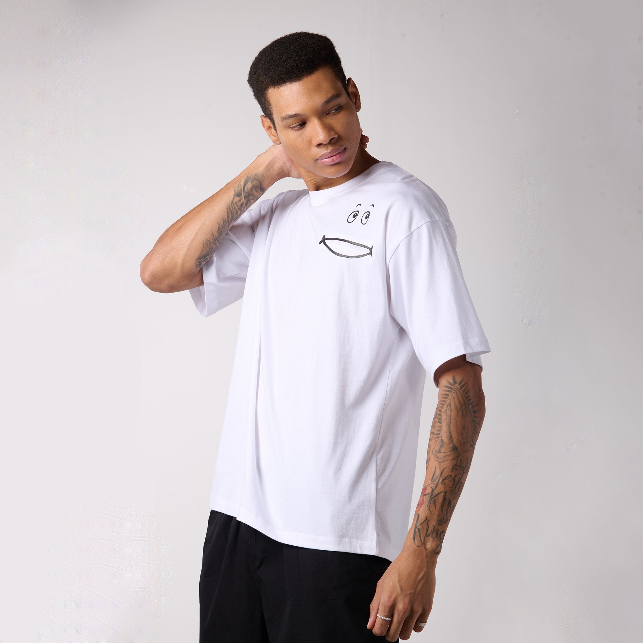 IZF White Oversized T-shirt with pocket print - view 3