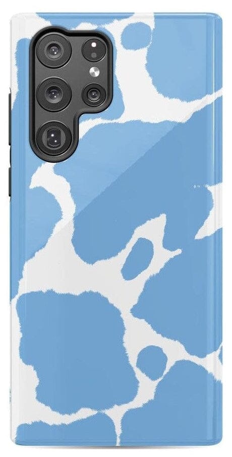 Casetry Current MOOd | Light Blue Cow Print Samsung Case - view 4