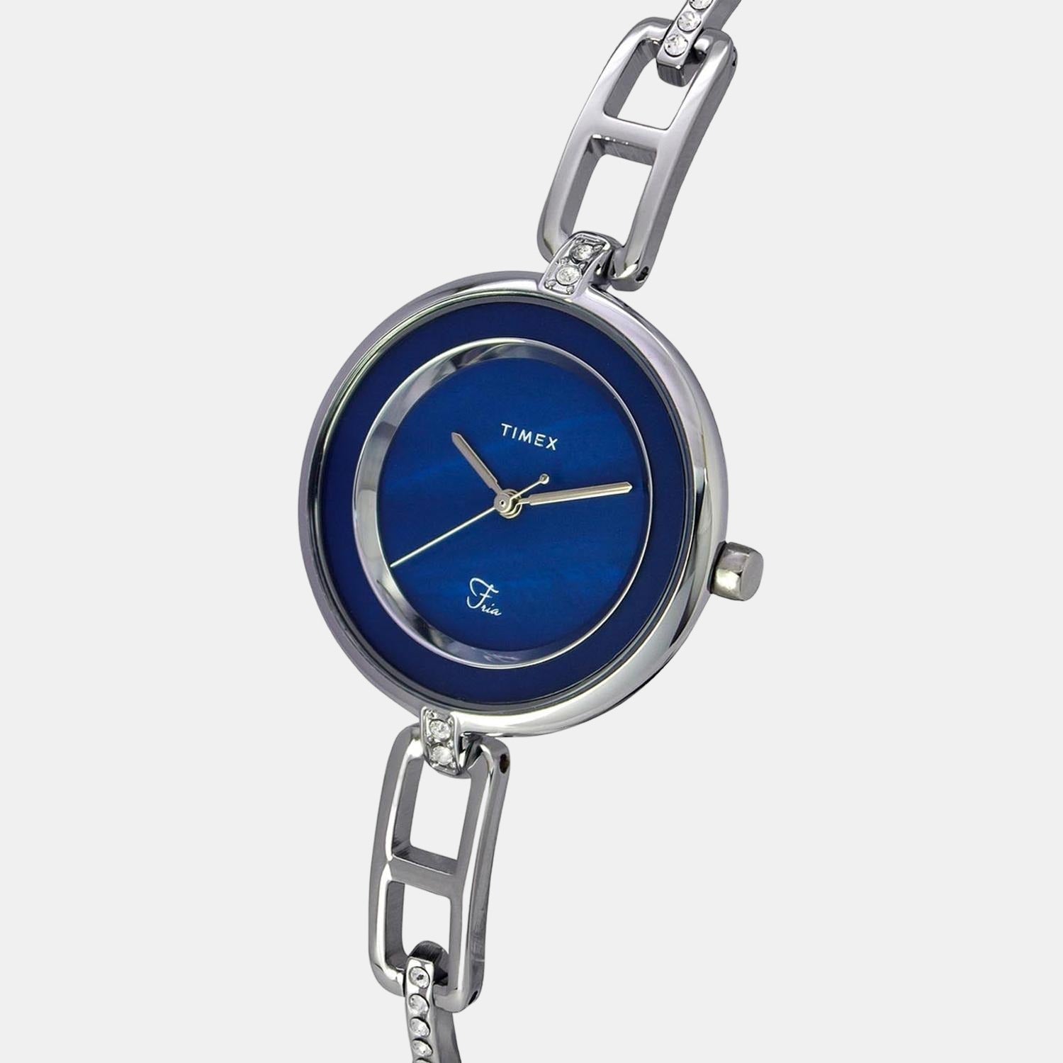 Timex Fria Women Quartz Blue Dial Analog Stainless Steel Watch TWEL15400 - view 4