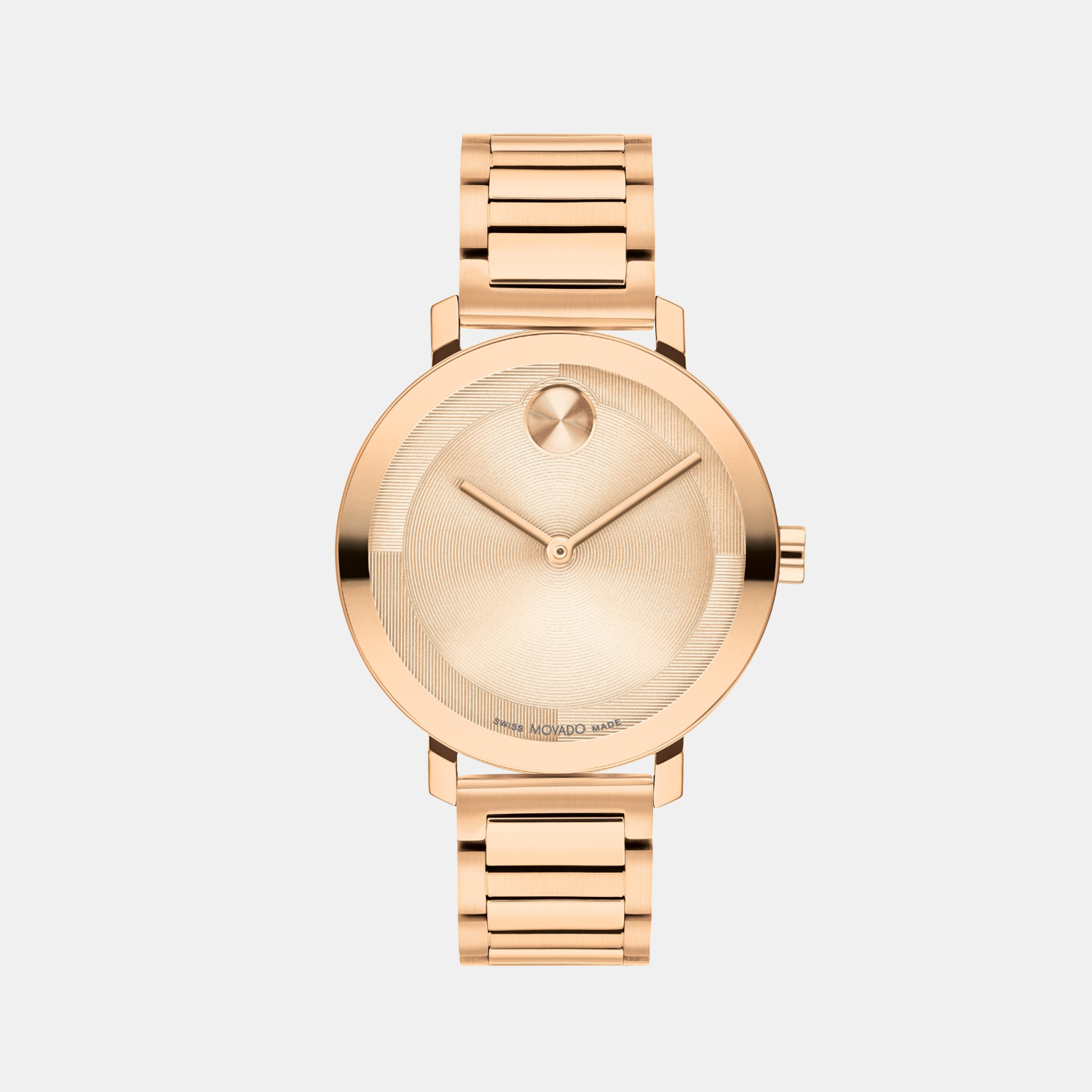 Movado Bold Women Quartz Rose Gold Dial Analog Stainless Steel Watch 3601142