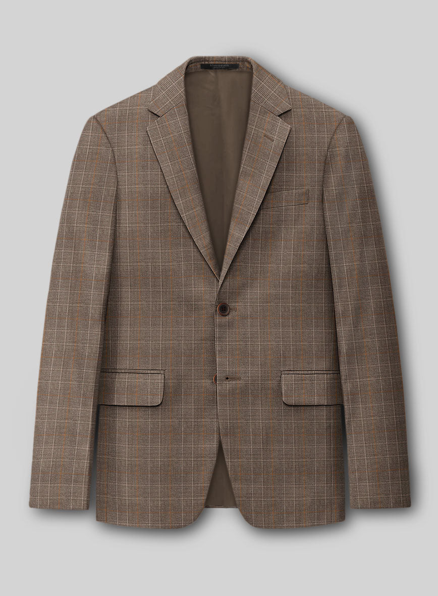 StudioSuits Napolean Porter Prince Of Wales Brown Wool Suit - view 4