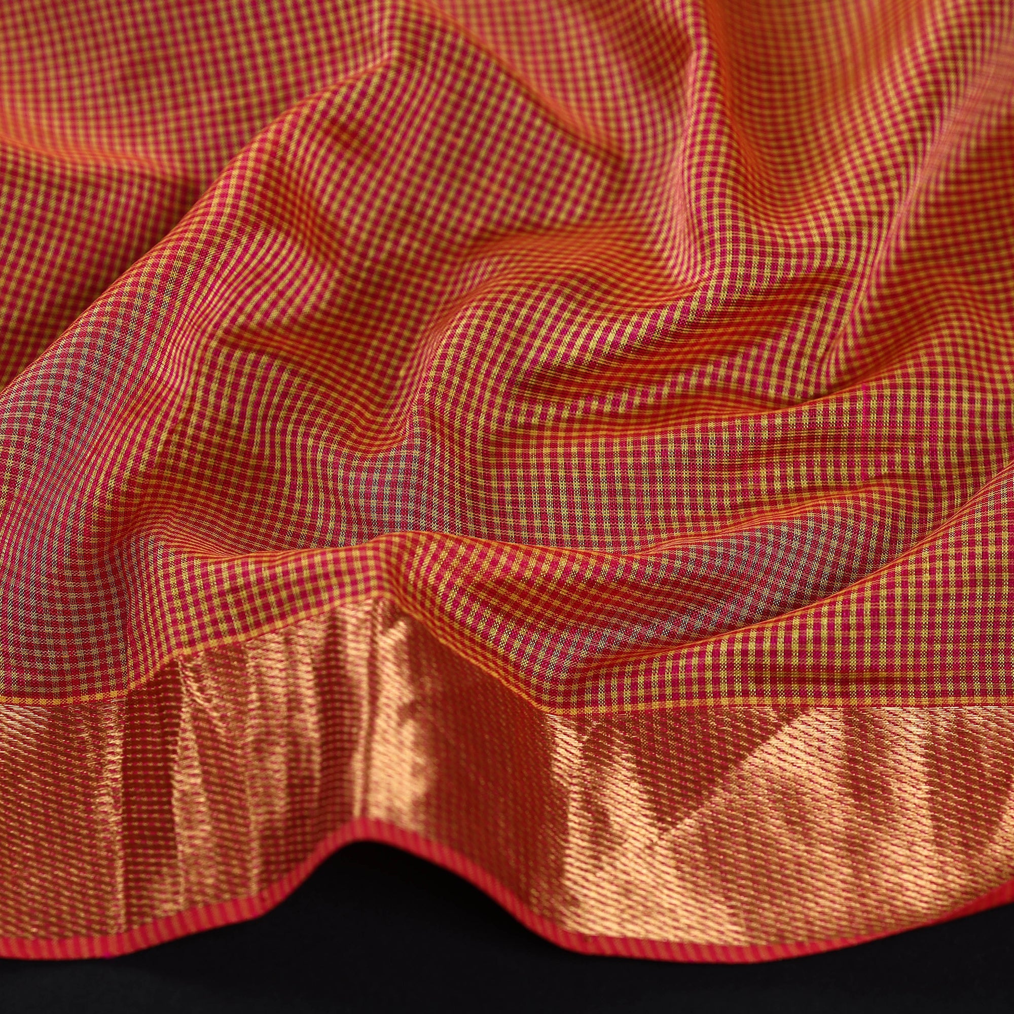 NOORI BAZAR Brown - Maheshwari Silk Blouse Piece 31 - view 2