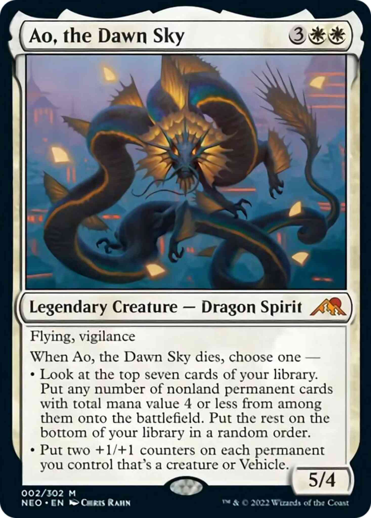 Ao the dawn – Magic Ao, the Dawn Sky [2] [Kamigawa: Neon Dynasty] [Non-Foil]