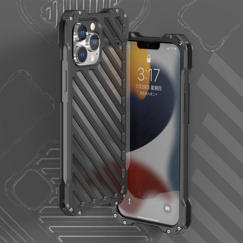 Apple iPhone 13 Pro Max R-Just Aluminium Alloy Grill Case