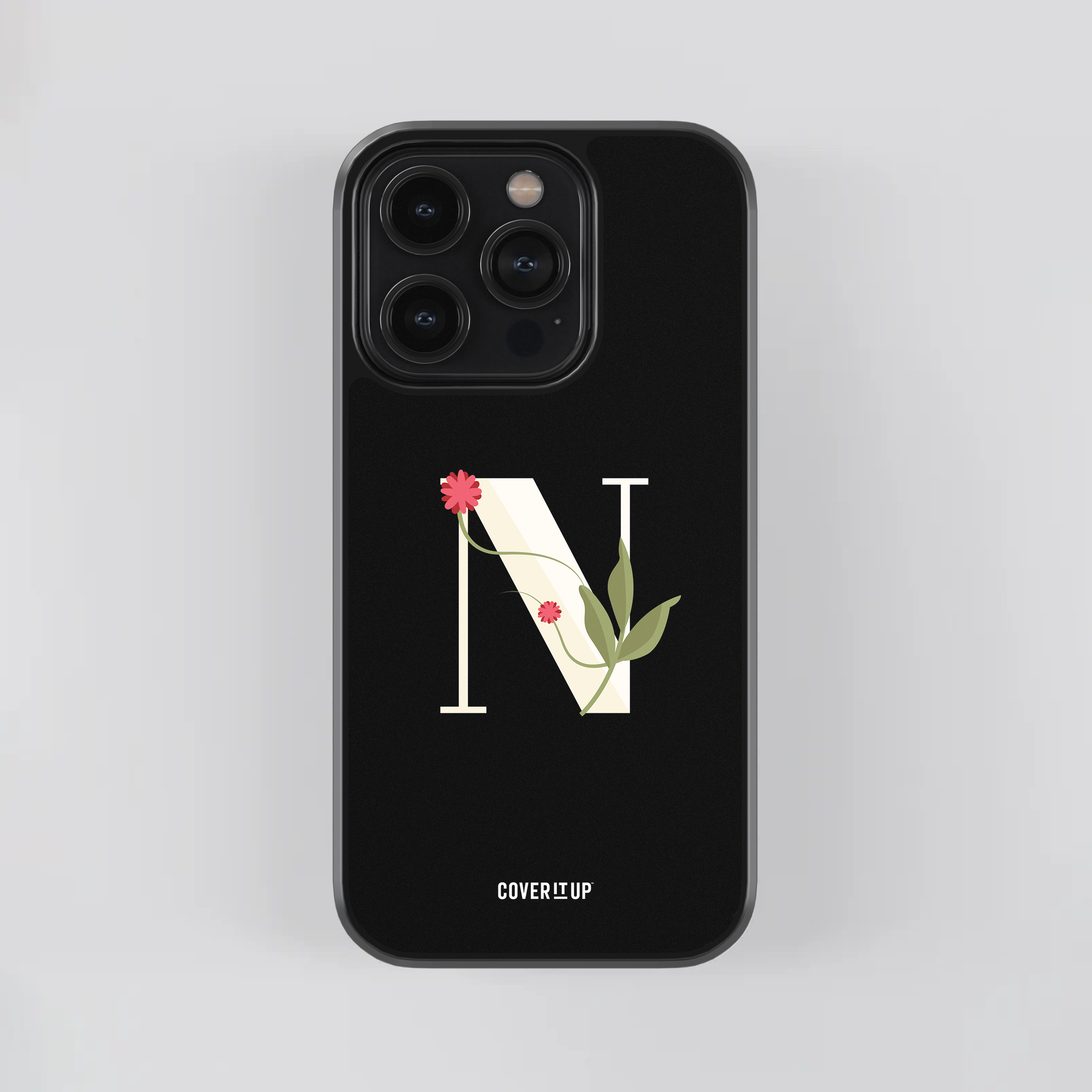 Design Phone Cases Limited Edition Floral Initial Glass Case - view 28