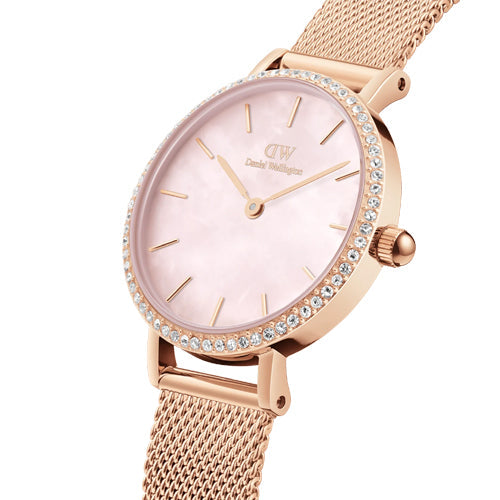Daniel Wellington Petite Lumine Bezel Melrose Pink MOP Pink Mother-Of-Pearl Dial Women 28mm DW00100663 - view 2