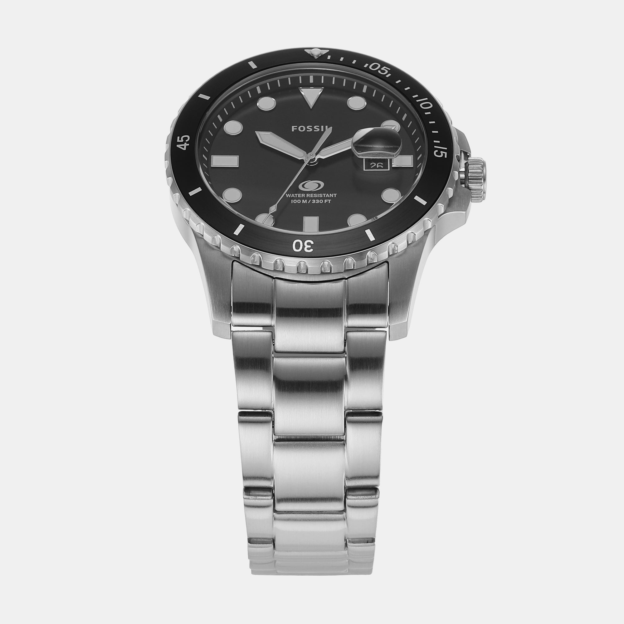Fossil Blue Dive Men Quartz Black Dial Analog Stainless Steel Watch FS6032 - view 2